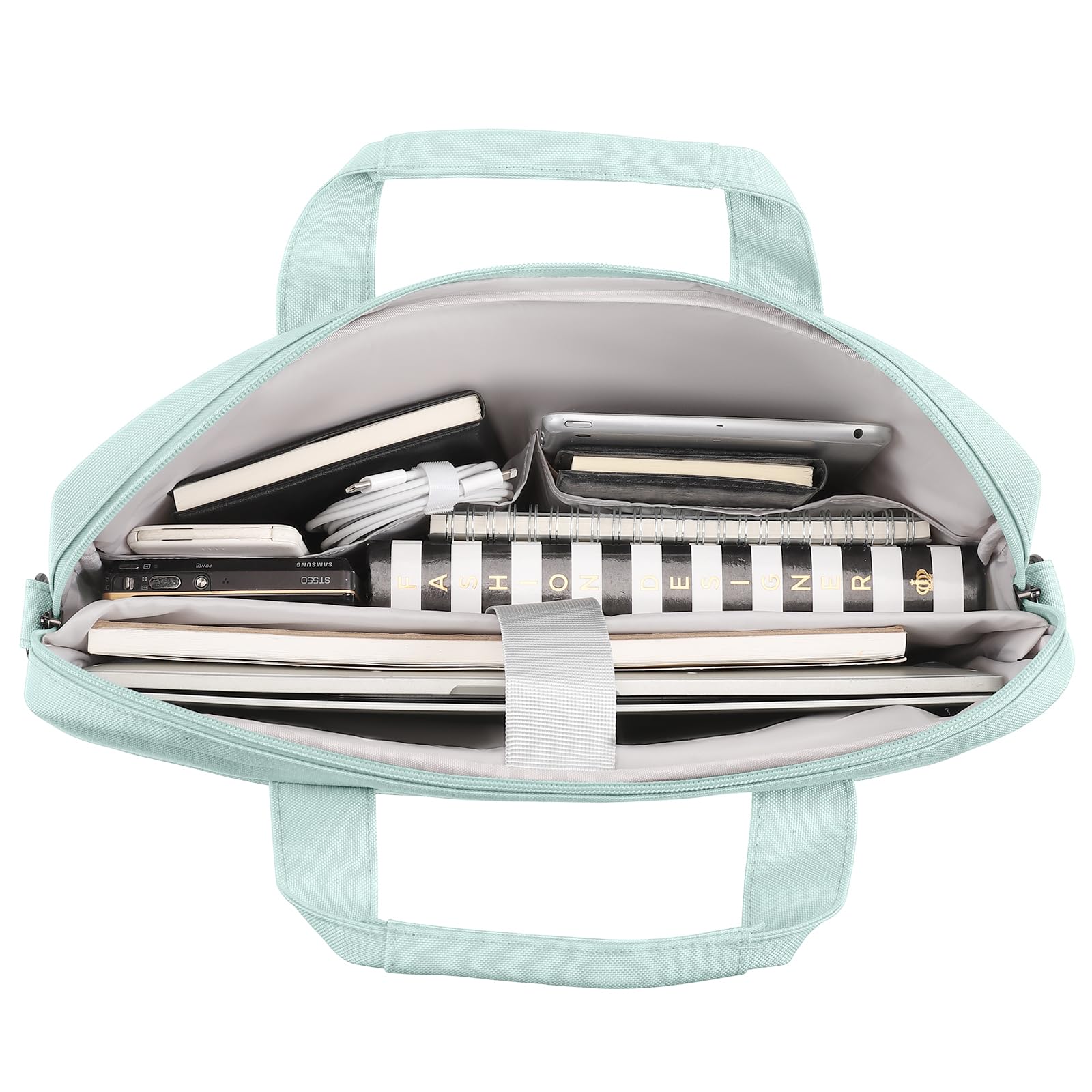 Domiso Laptop Briefcase 14 Pollici Borsa Laptop Impermeabile Verde Menta