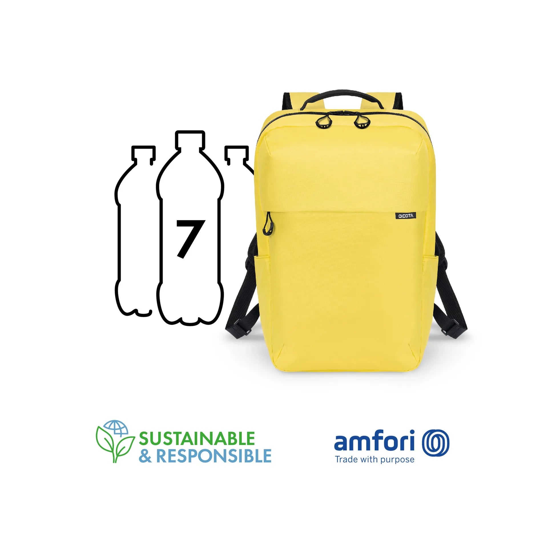 BASE XXO Backpacks COMMUTER 13-16 zaino laptop Lemon idrorepellente