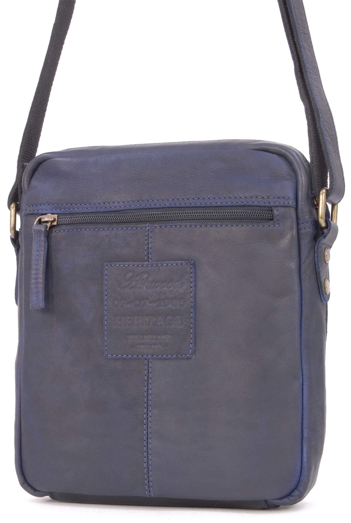 Ashwood Vera Pelle Vintage F-82 borsa messenger in pelle media