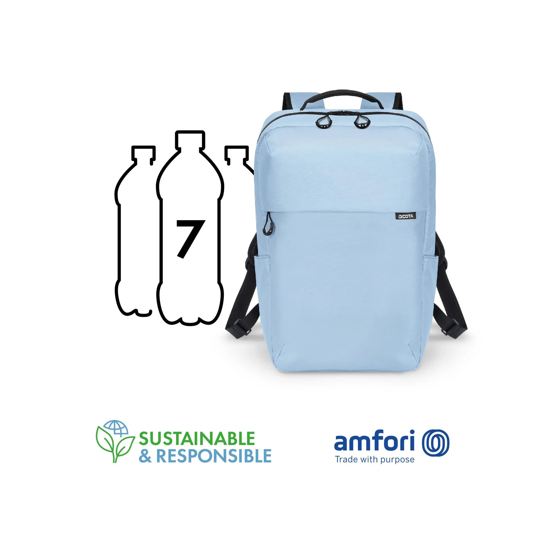 BASE XXO Backpacks COMMUTER 13-16 - Ice Blue zaino idrorepellente