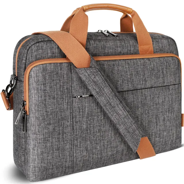 Domiso Laptop Briefcase 15,6 Pollici ventiquattrore laptop grigio scuro impermeabile