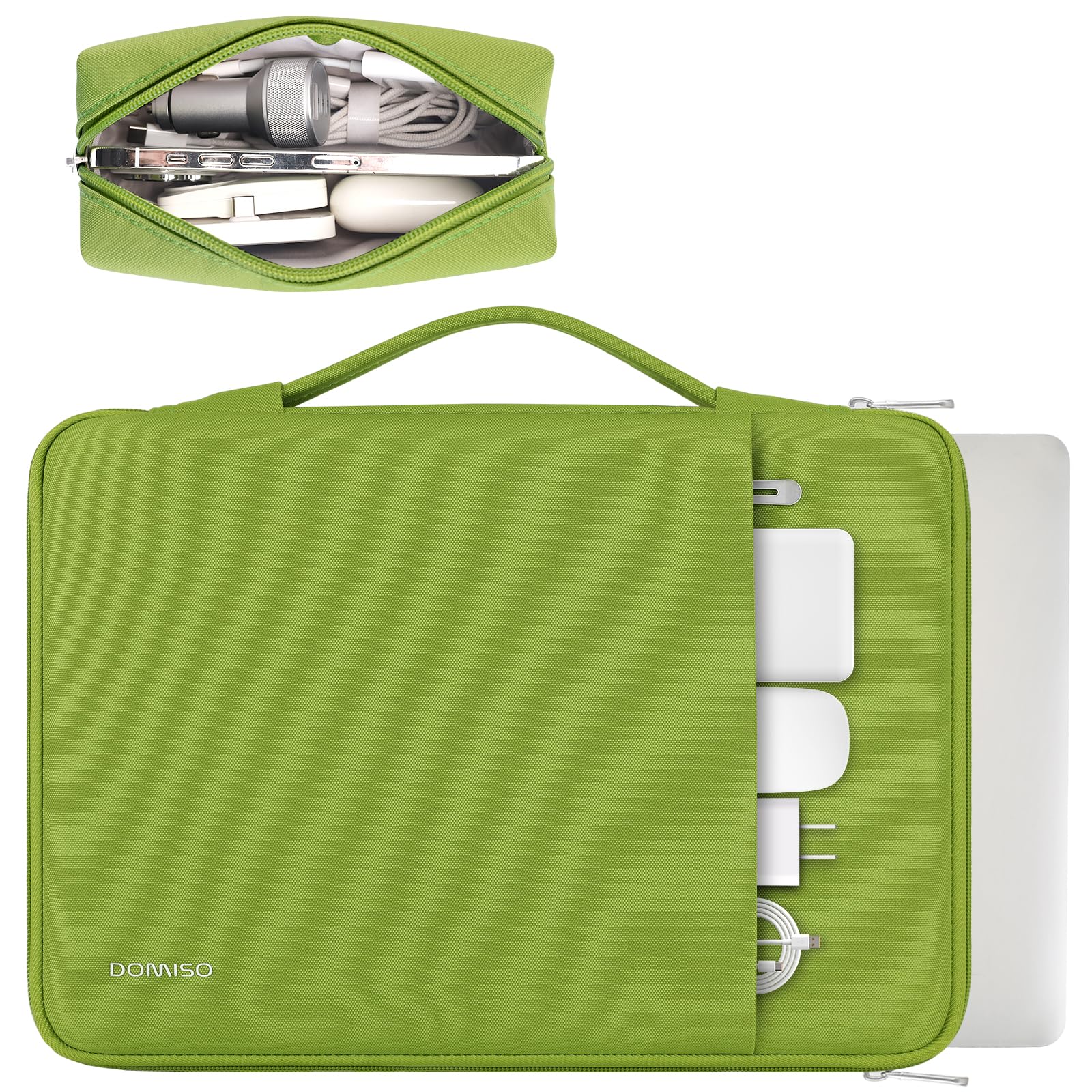 Domiso Laptop Sleeve 13,3 pollici custodia laptop verde erba impermeabile