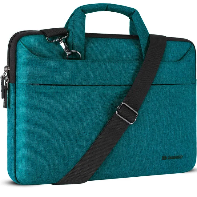 Domiso Laptop Briefcase 17,3 pollici borsa laptop verde acqua impermeabile
