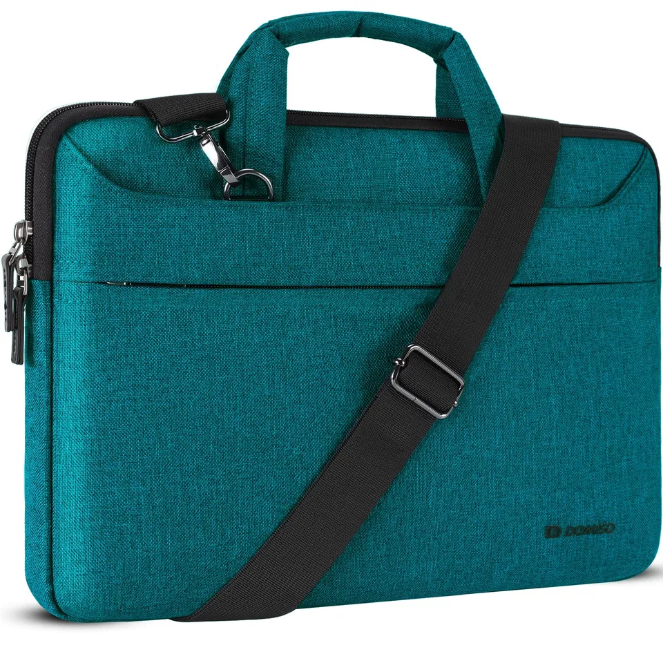 Domiso Laptop Briefcase 17,3 pollici borsa laptop verde acqua impermeabile