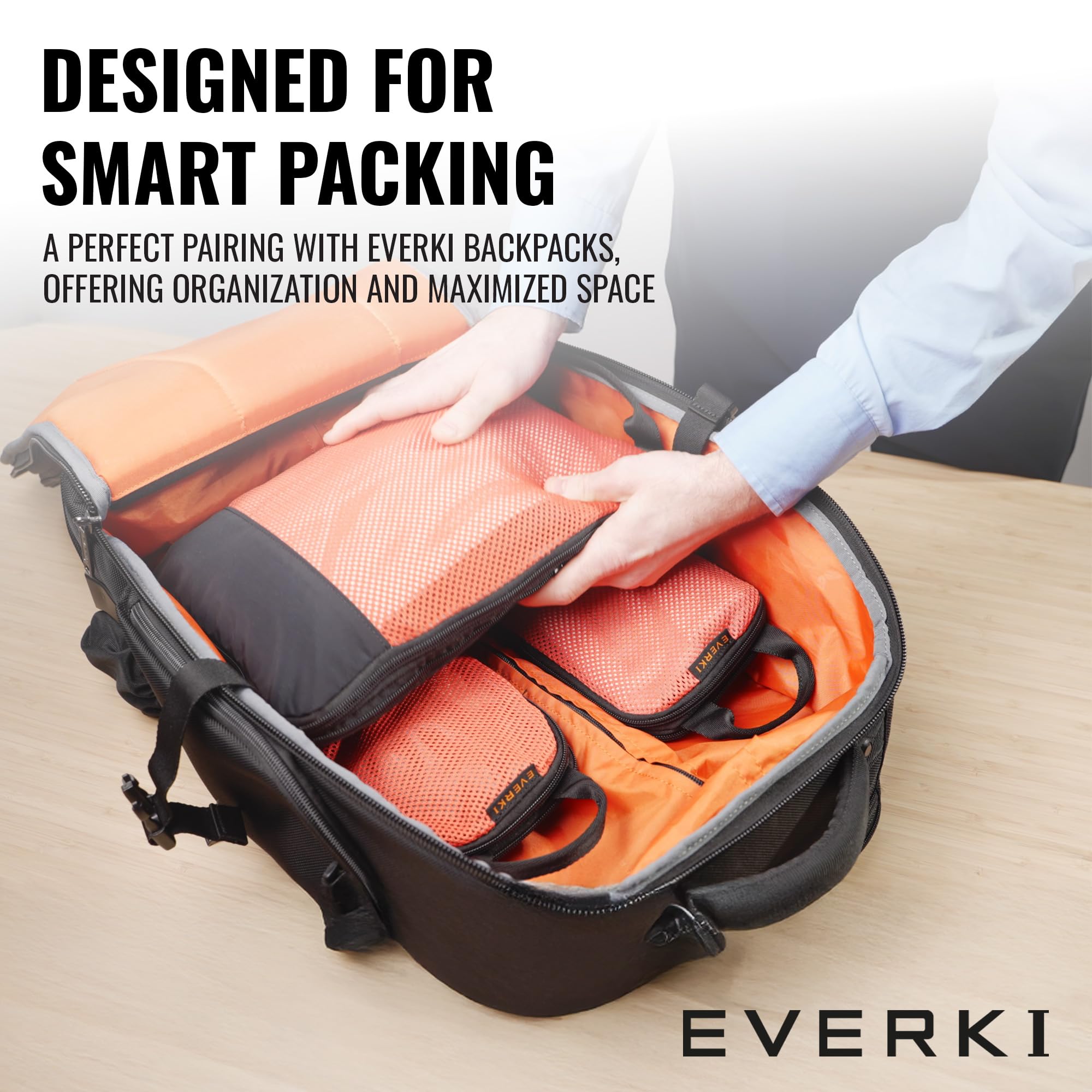 EVERKI Custodie per Portatile Cubo per imballaggio a compressione Set 3 Arancione