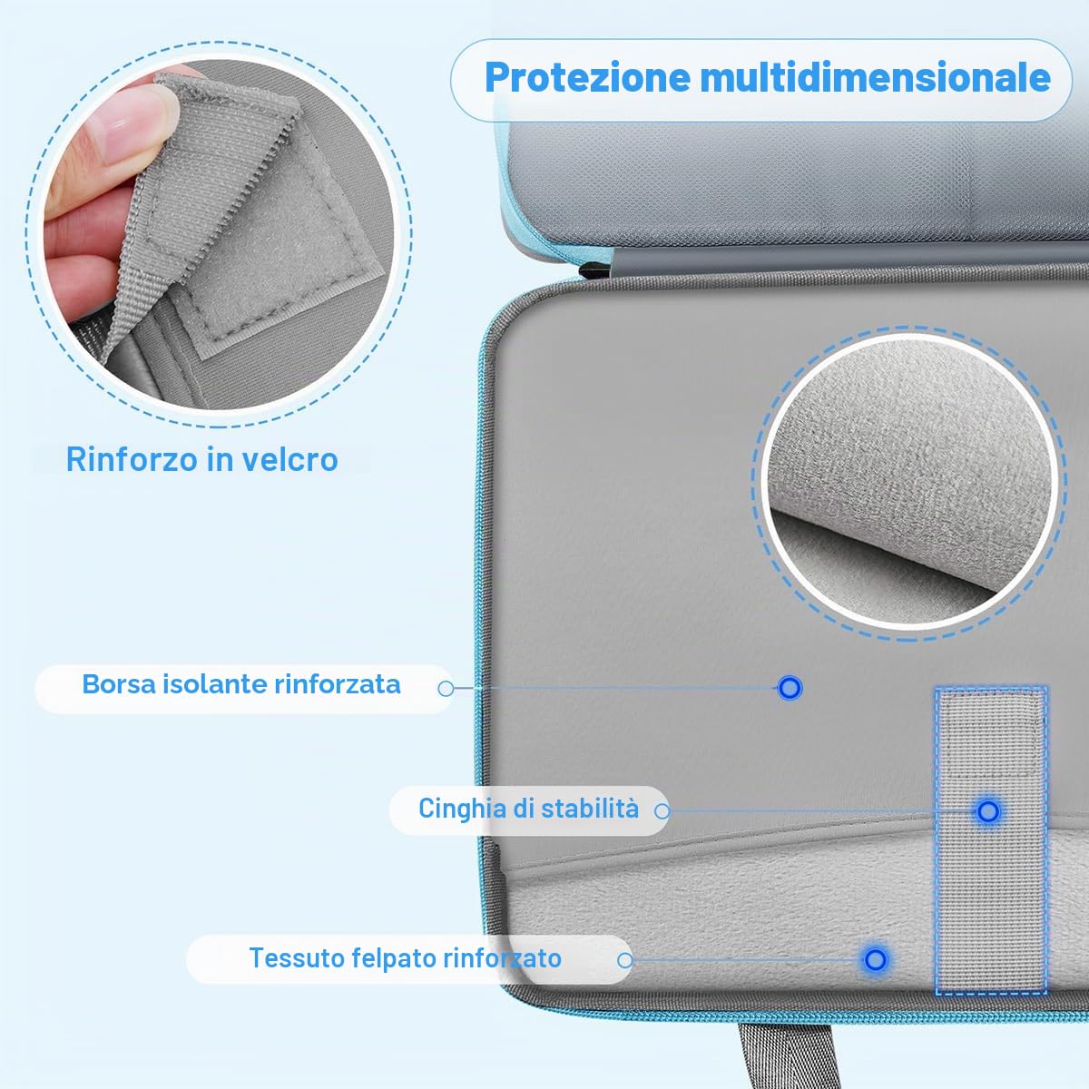 ZINZ Sleeves custodia laptop 15-16" G01y01 impermeabile espandibile