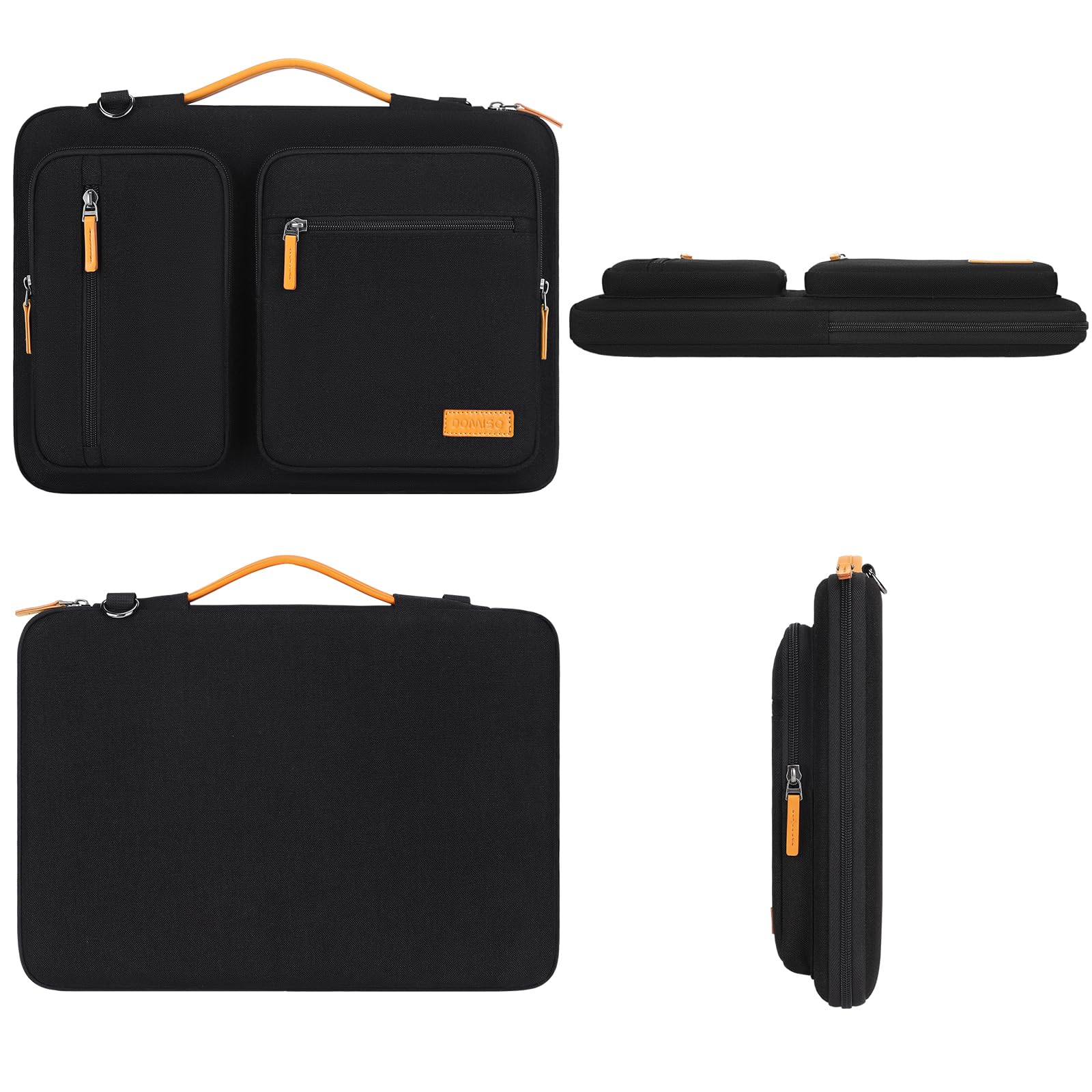 Domiso Laptop Briefcase 17,3 pollici borsa nera impermeabile