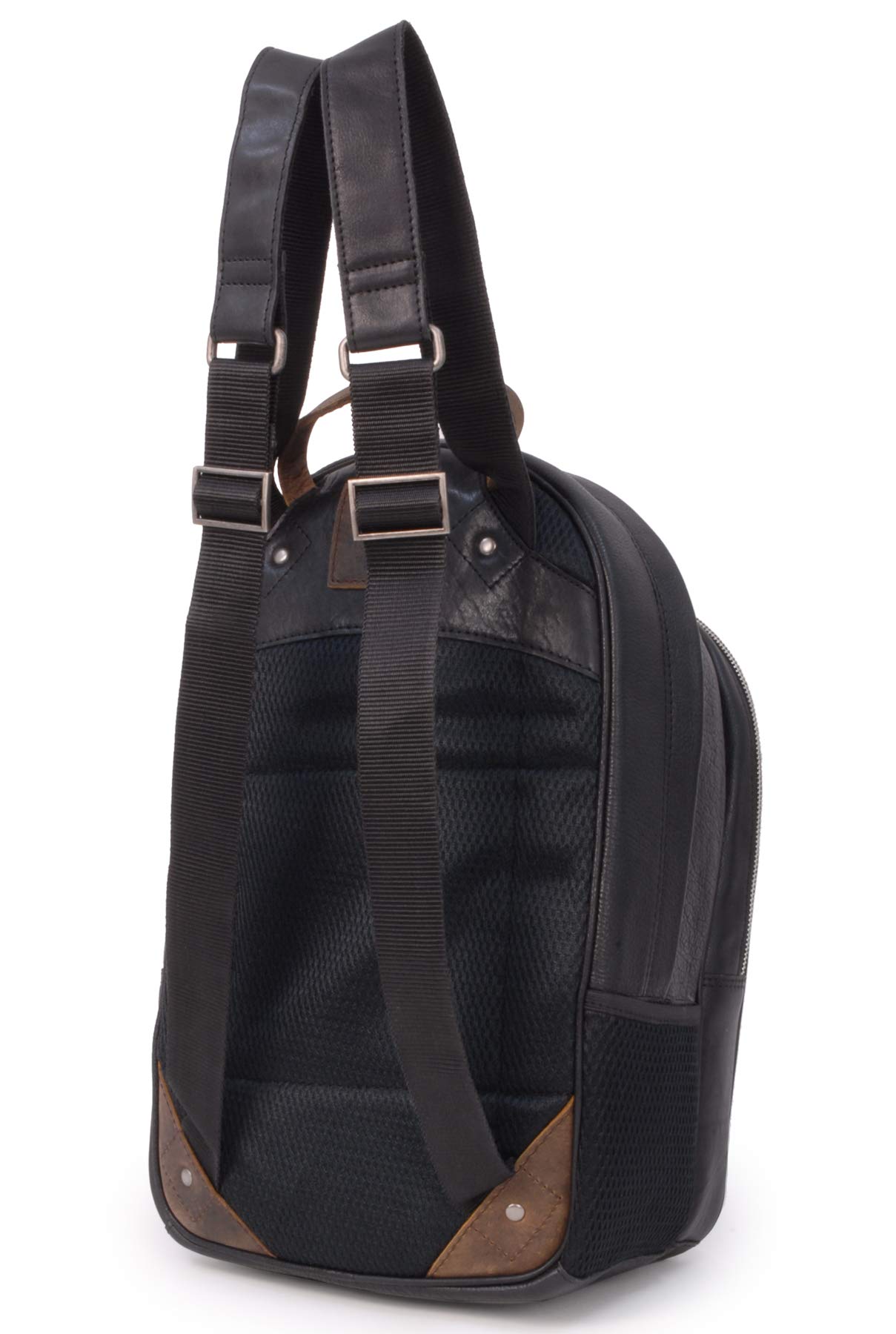 Ashwood Rucksacks 4555 zaino Nero in pelle vintage