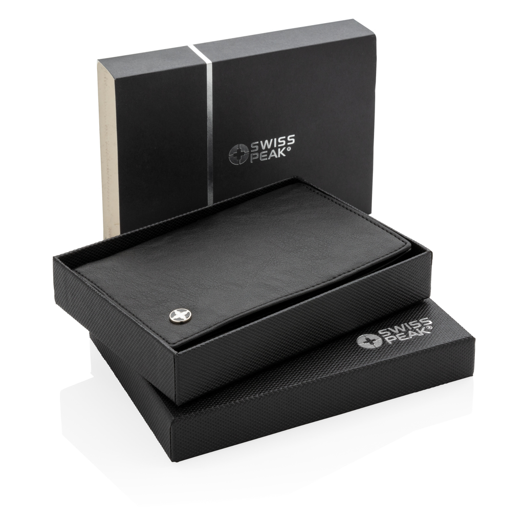 Swiss Peak Accessori da viaggio porta passaporto RFID nero PU