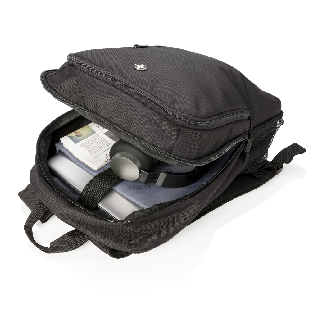 Swiss Peak zaino porta PC 17″ nero, in poliestere senza PVC
