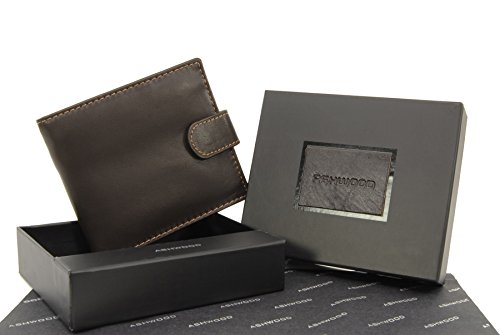Ashwood Wallets 1222 portafoglio uomo marrone in pelle