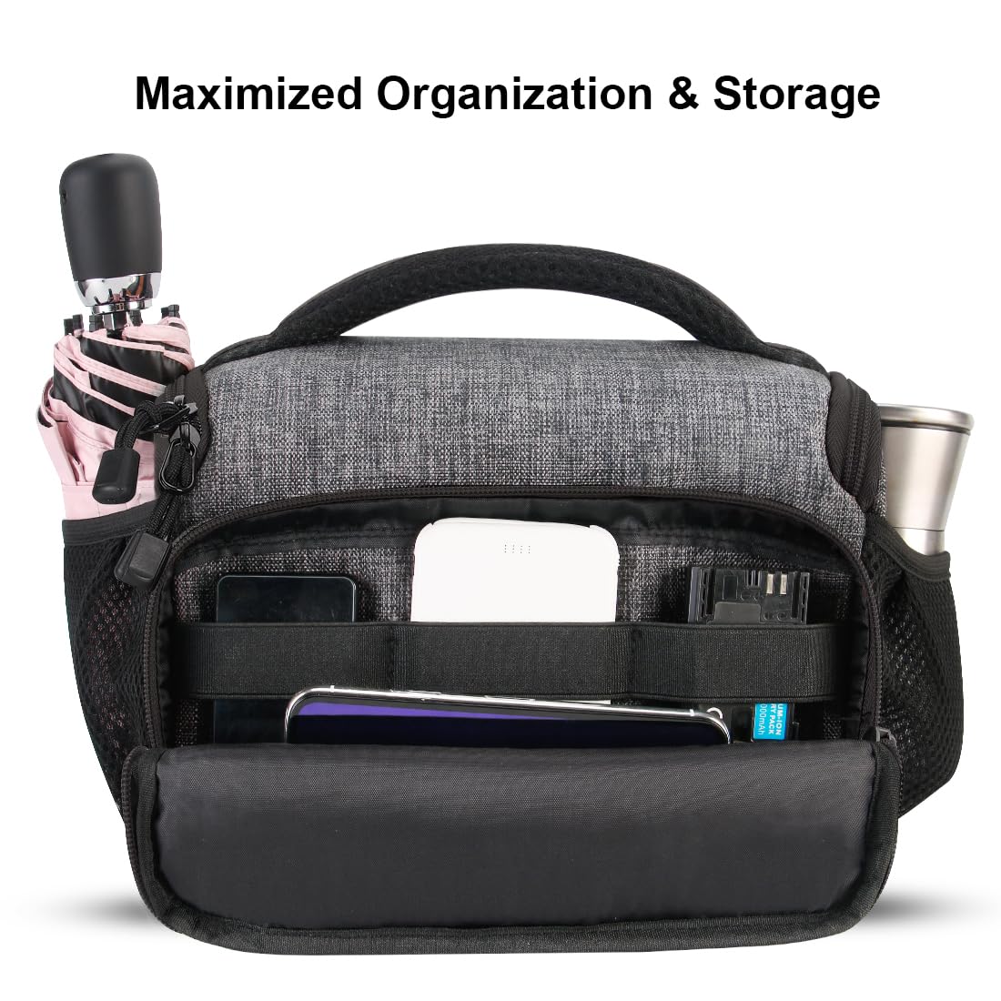 Domiso DSLR Camera Bag borsa fotocamera grigio scuro antiurto