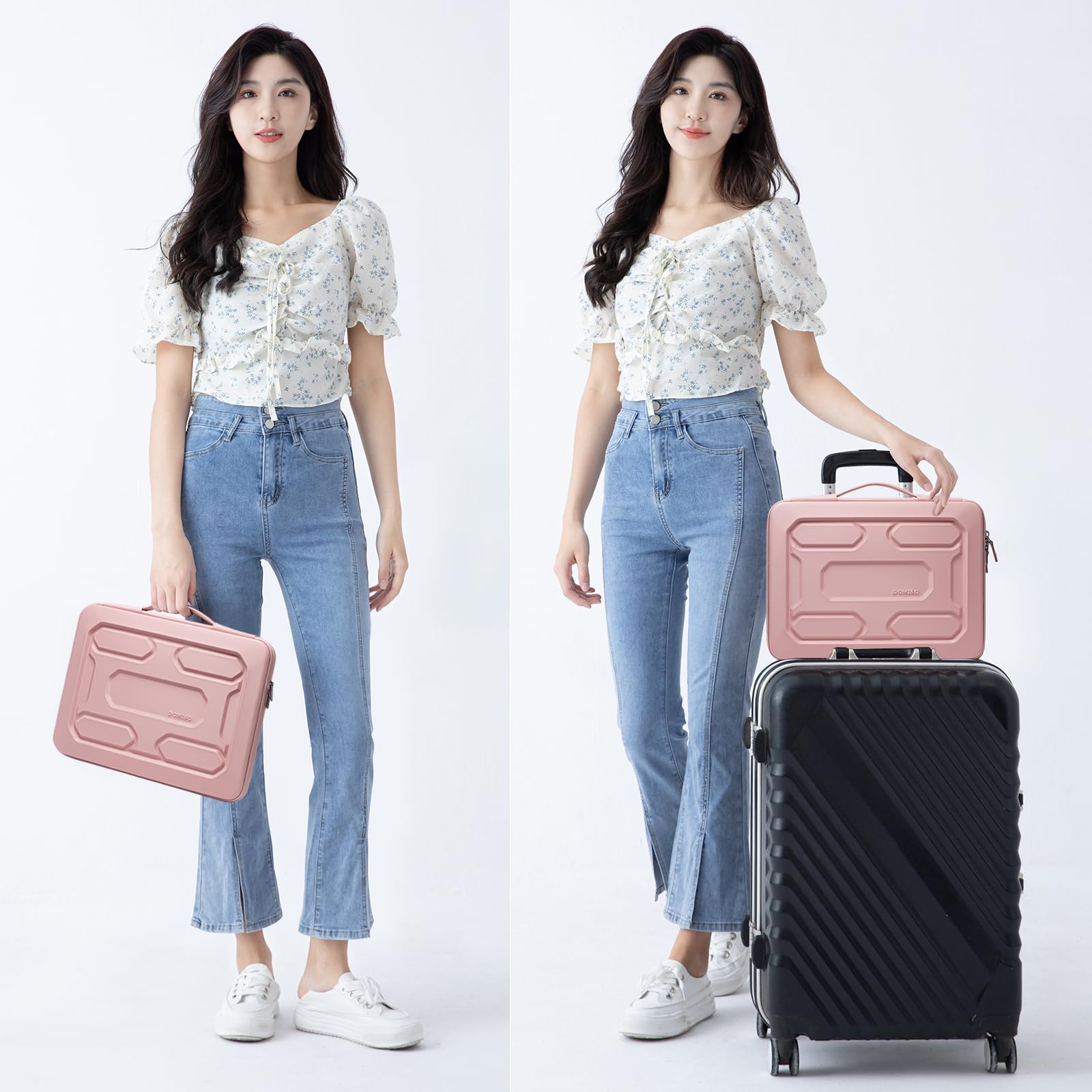 Domiso EVA Laptop Bag 17,3 pollici custodia laptop rosa antiurto