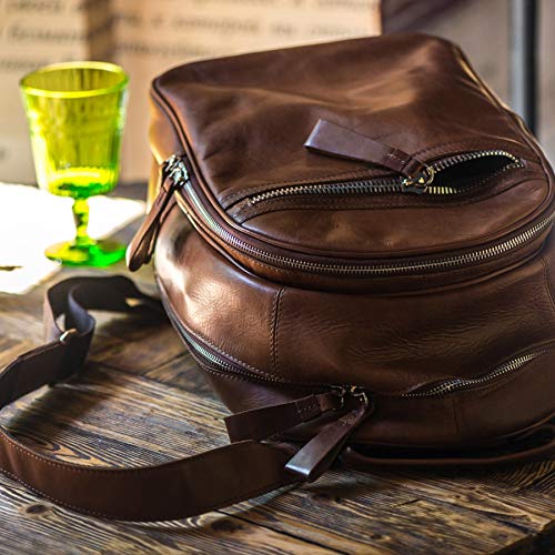 Ashwood Rucksacks 1663 zaino castagna marrone per laptop in pelle vintage