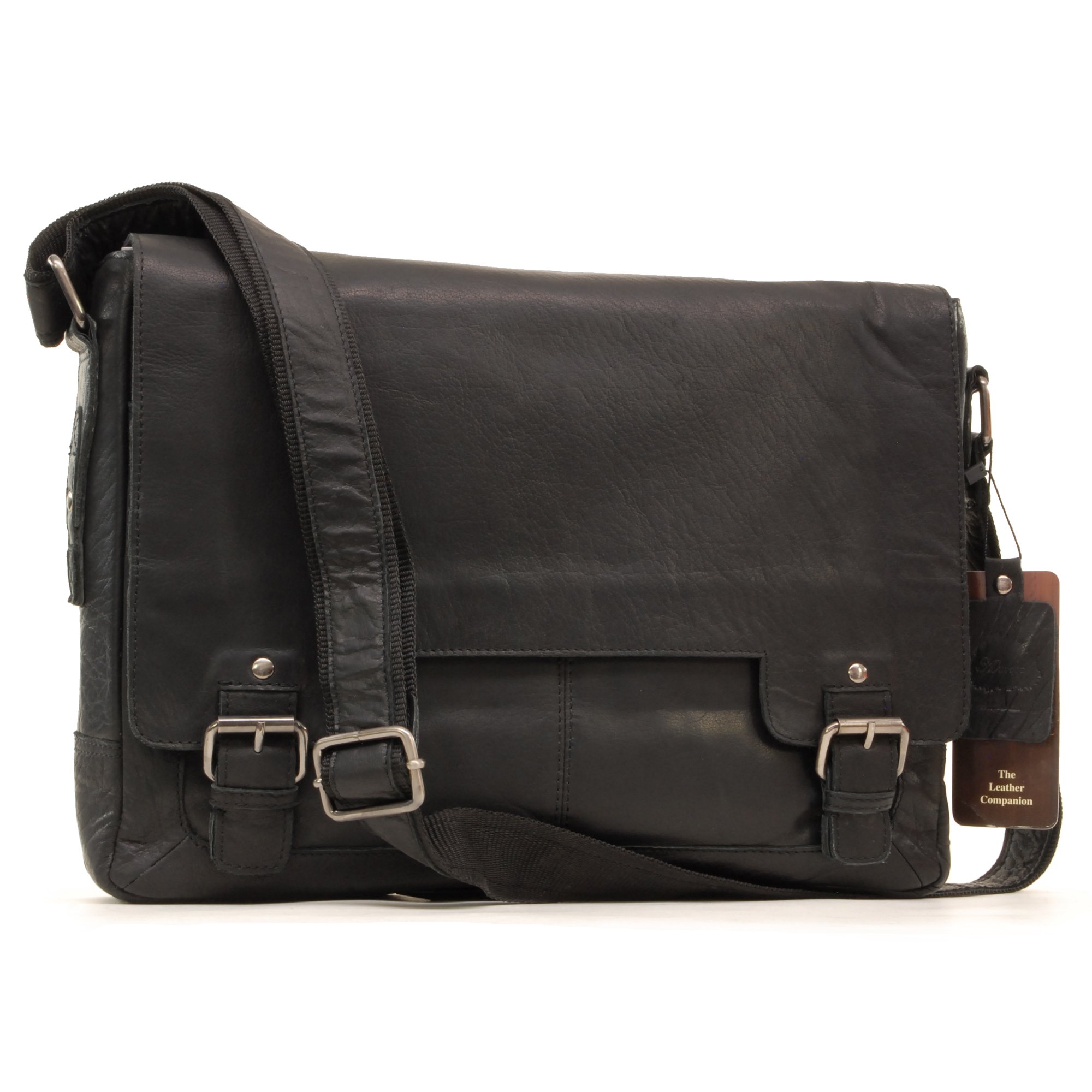 Ashwood Kingston Leather Companion 8343 borsa messenger in pelle con scomparto laptop