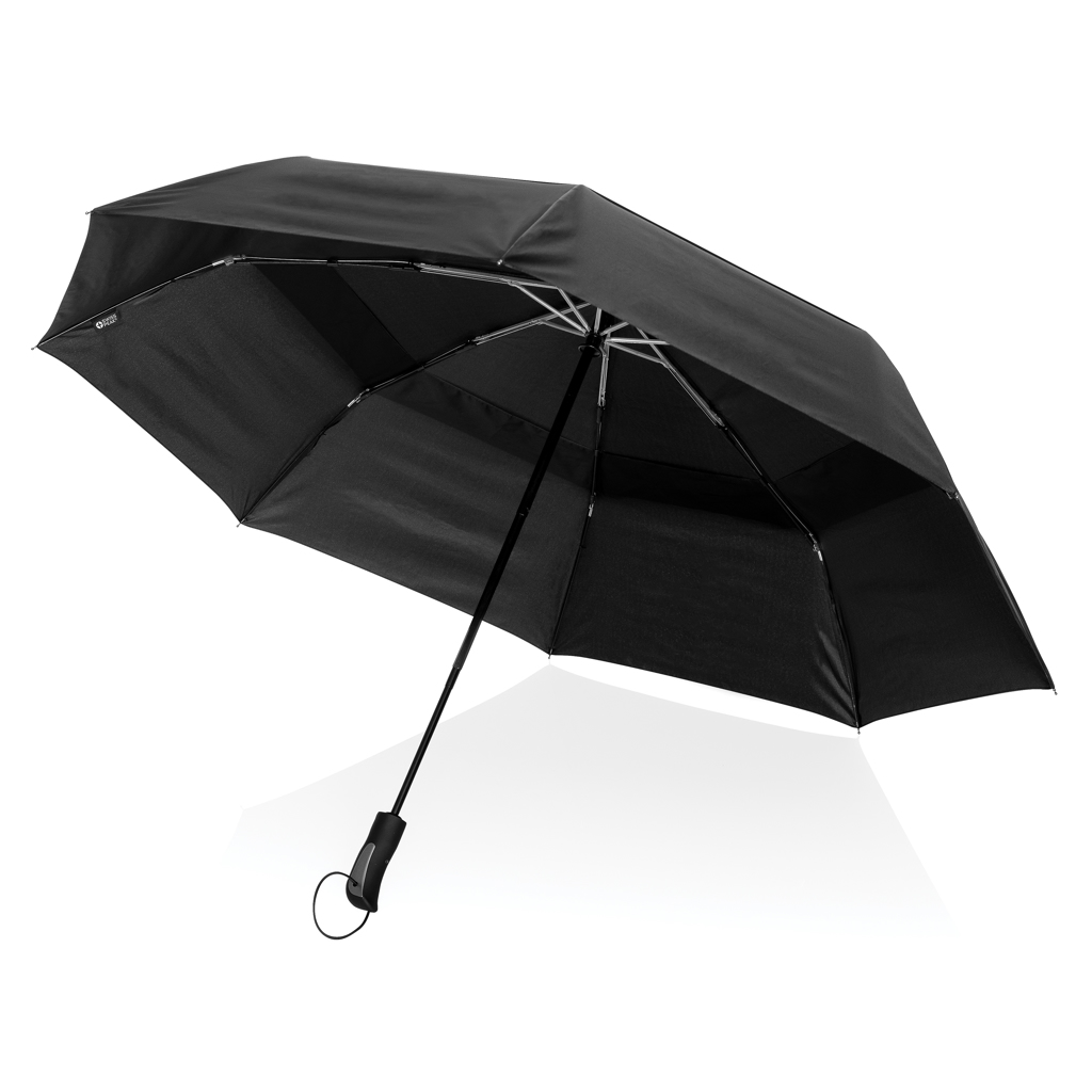 Swiss Peak Ombrelli AWARE™ Tornado ombrello tascabile antivento 27″ nero, 1 pezzo rPET