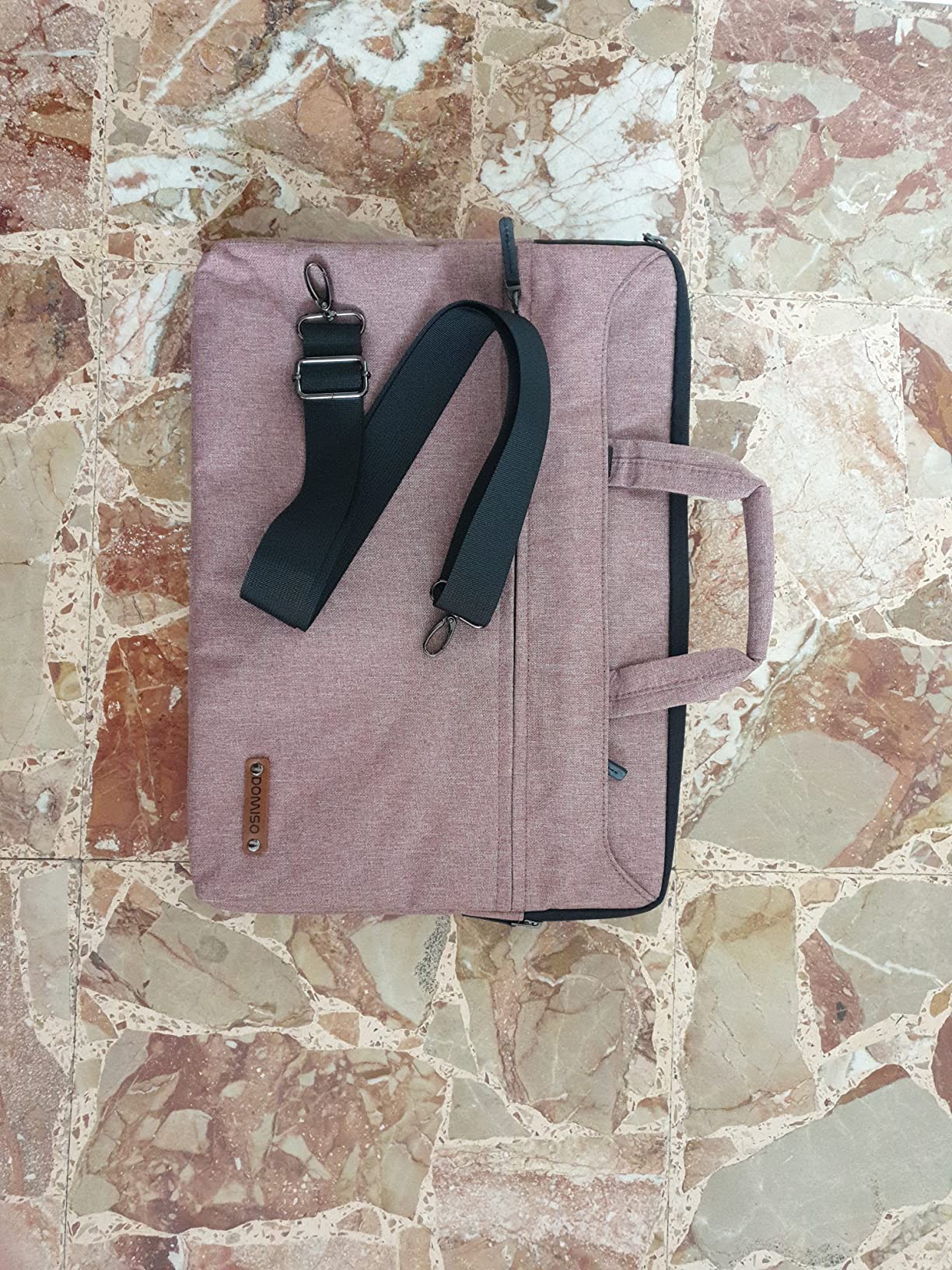 DOMISO Laptop Briefcase 17.3 Pollici borsa laptop rosa impermeabile
