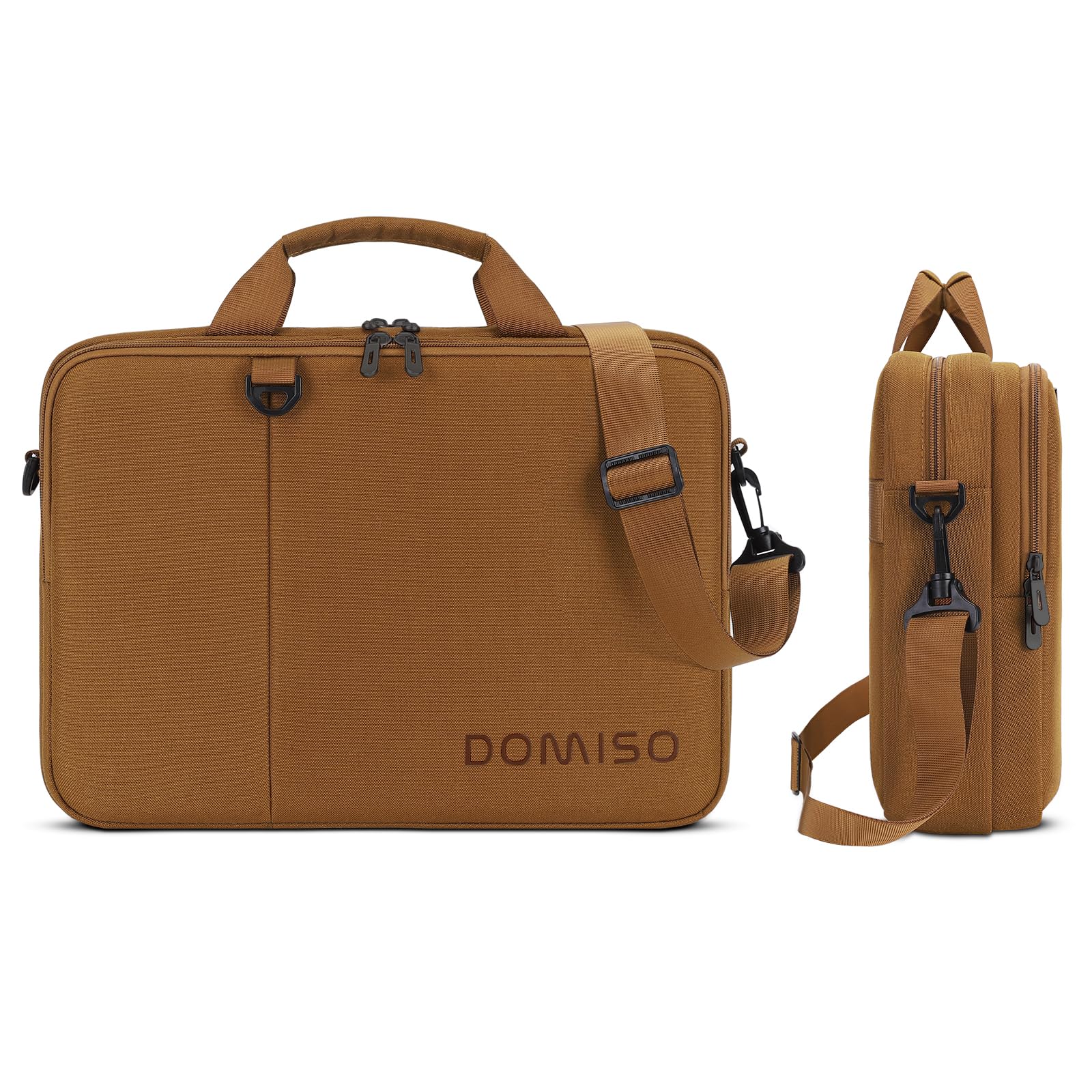 Domiso Laptop Briefcase 15,6 pollici borsa laptop marrone impermeabile