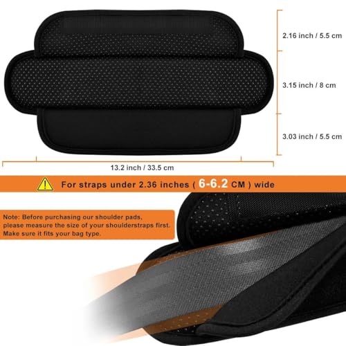ZINZ Shoulder Pads poggiatesta 3D 2 pezzi nero antiscivolo