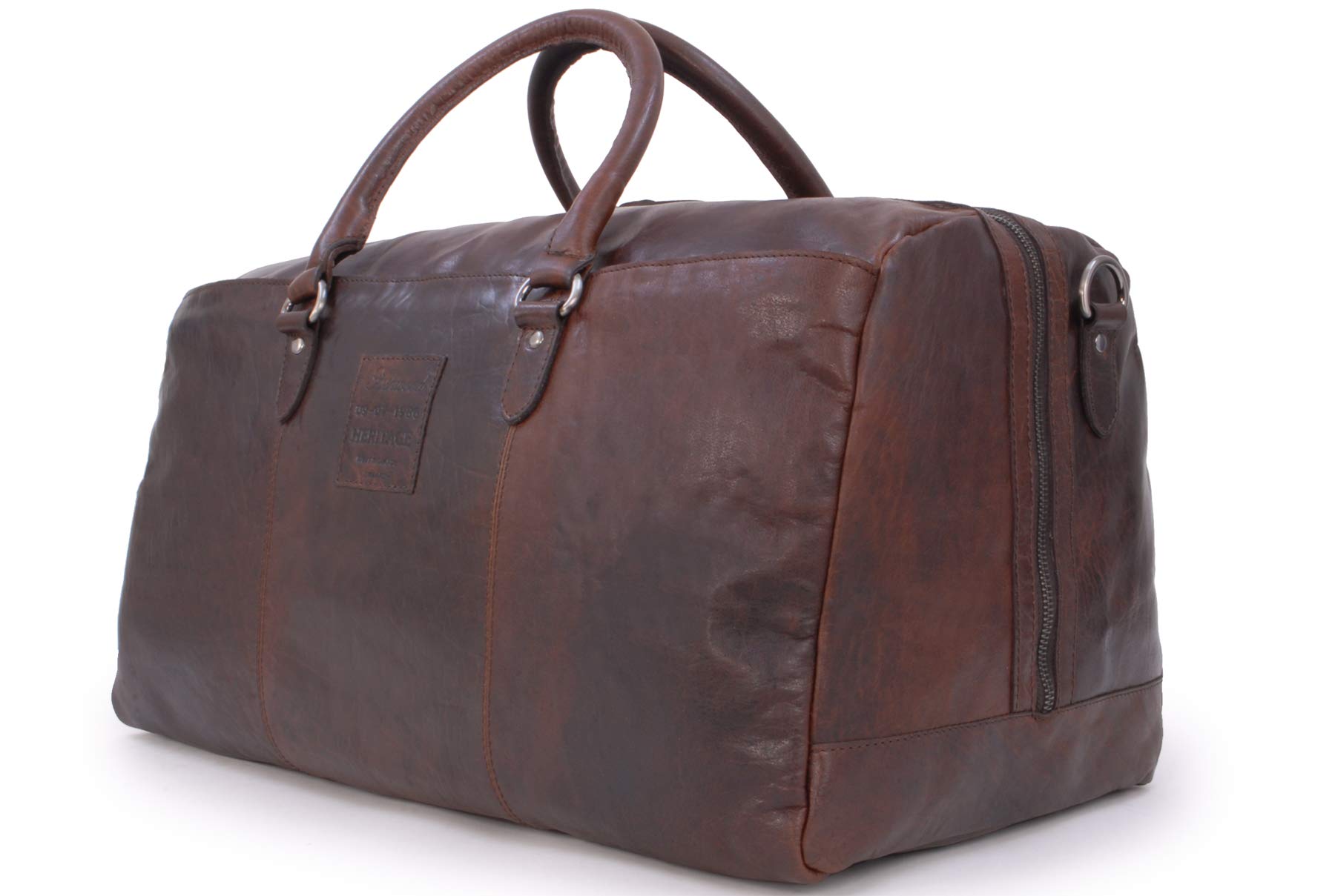 Ashwood Holdalls F-87 borsone da viaggio brandy in pelle