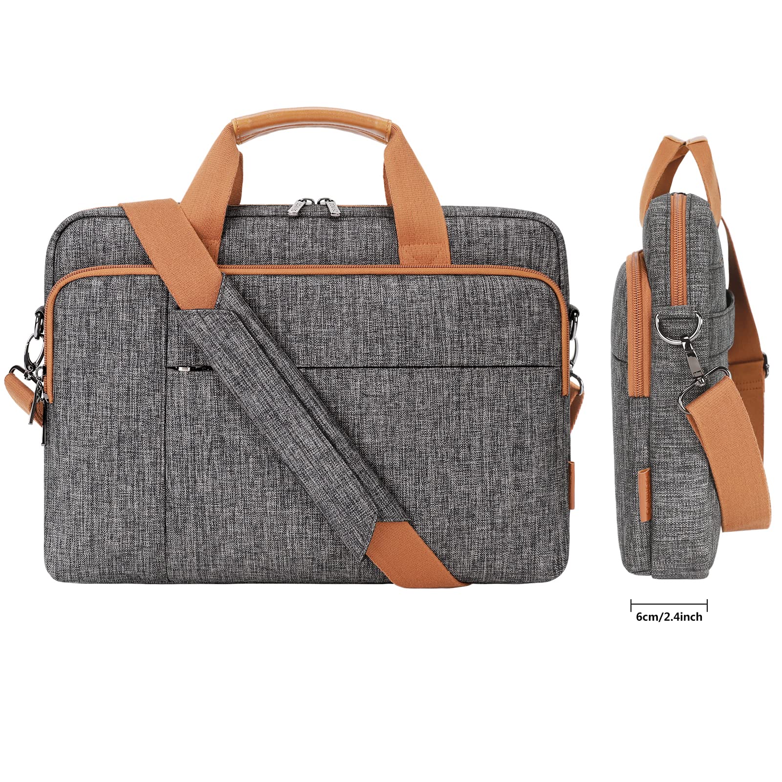 Domiso Laptop Briefcase 15,6 Pollici ventiquattrore laptop grigio scuro impermeabile