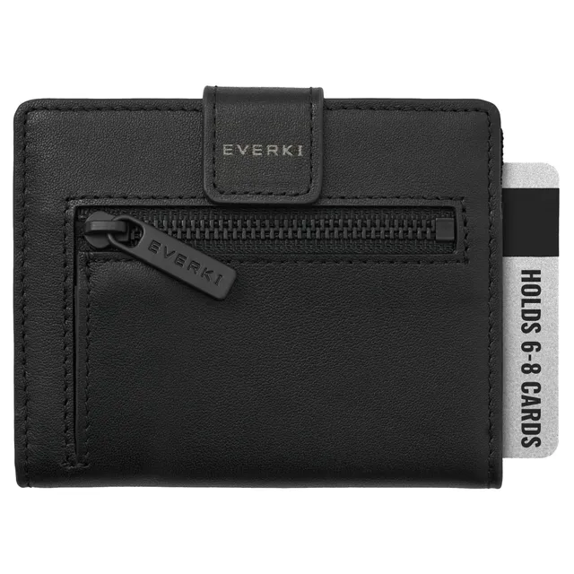 EVERKI Borselli e Borse a Tracolla portafoglio uomo anti-RFID sottile bifold Nero