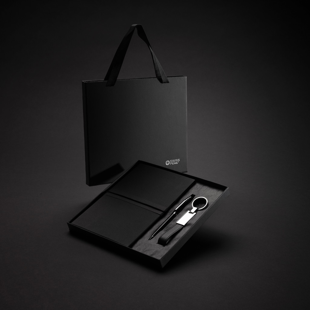 Swiss Peak Ufficio & Scrittura business set regalo nero certificato RCS