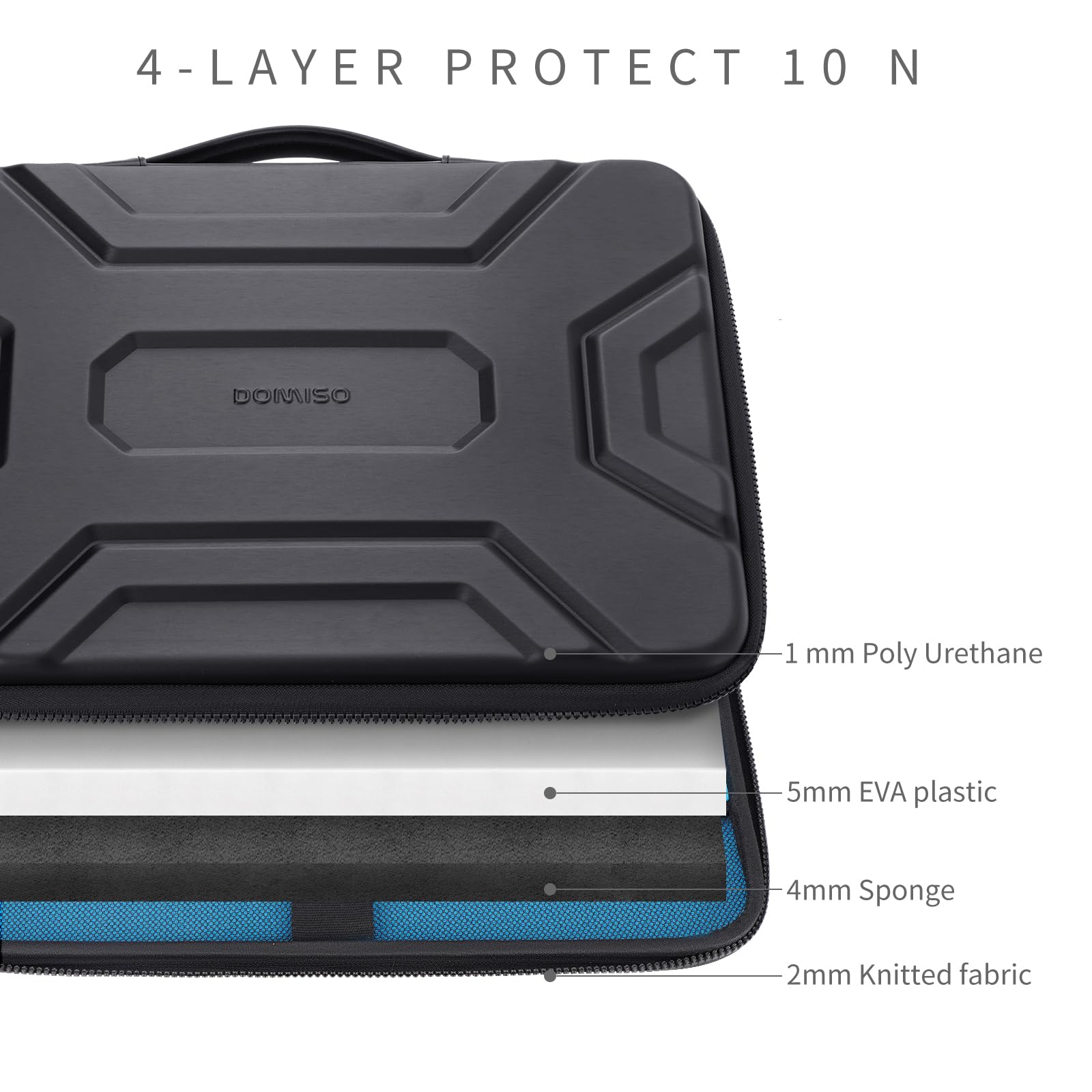 Domiso EVA Laptop Bag 13,3" custodia laptop nera antiurto