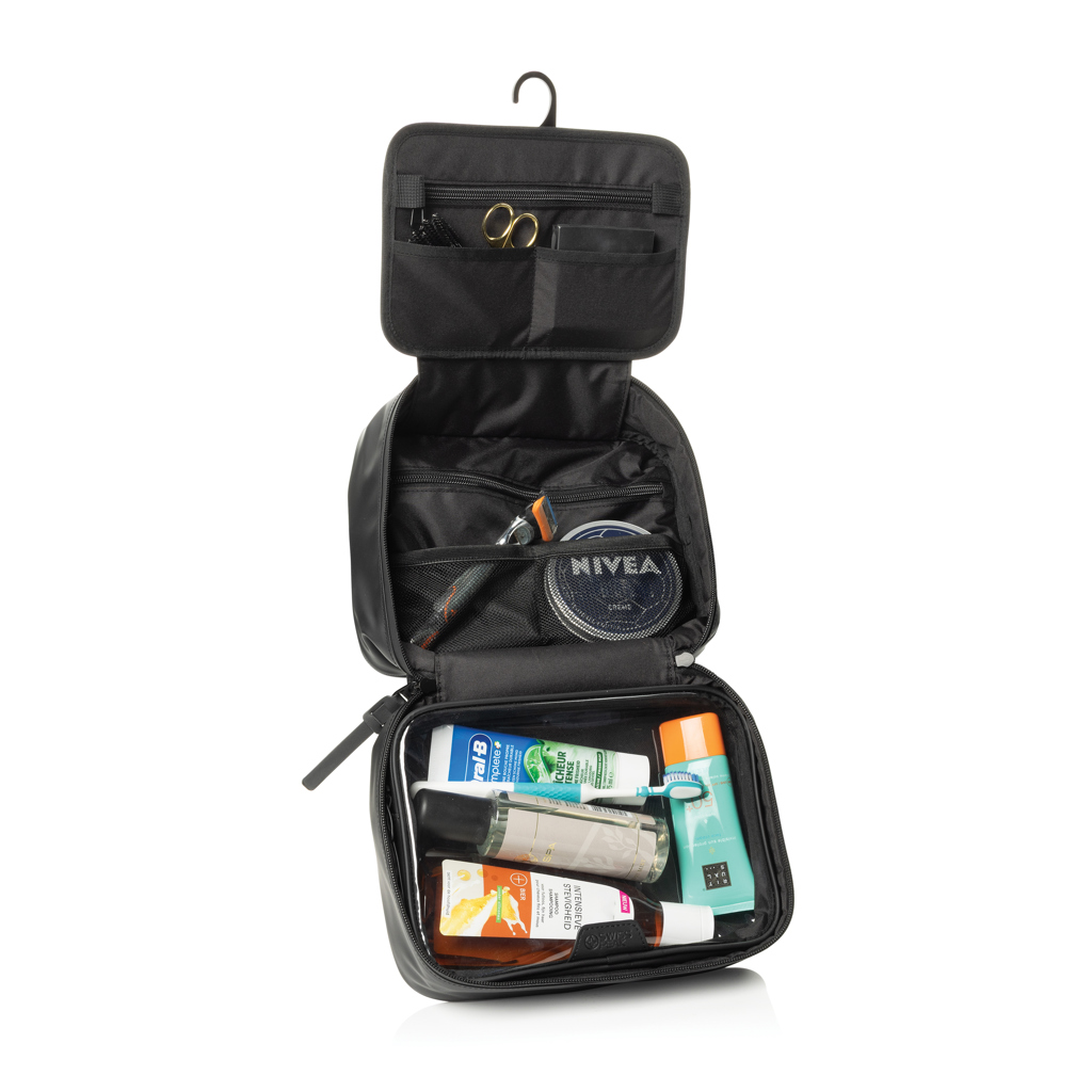 Swiss Peak Accessori da viaggio Beauty case multifunzionale OSLO RCS nero, pieghevole