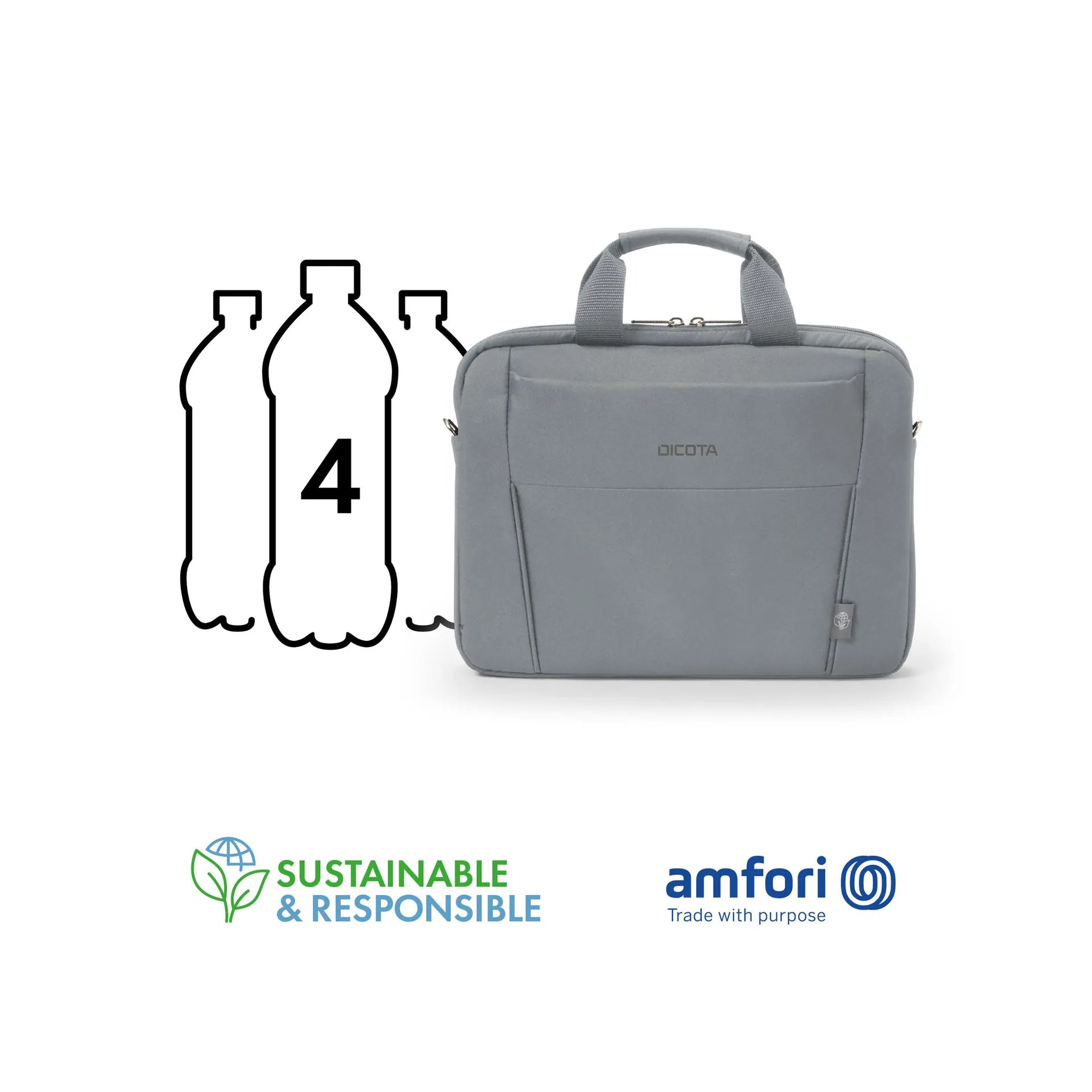 BASE XXO Laptop Bags Eco Slim Case BASE 13-14.1 Grey custodia grigia