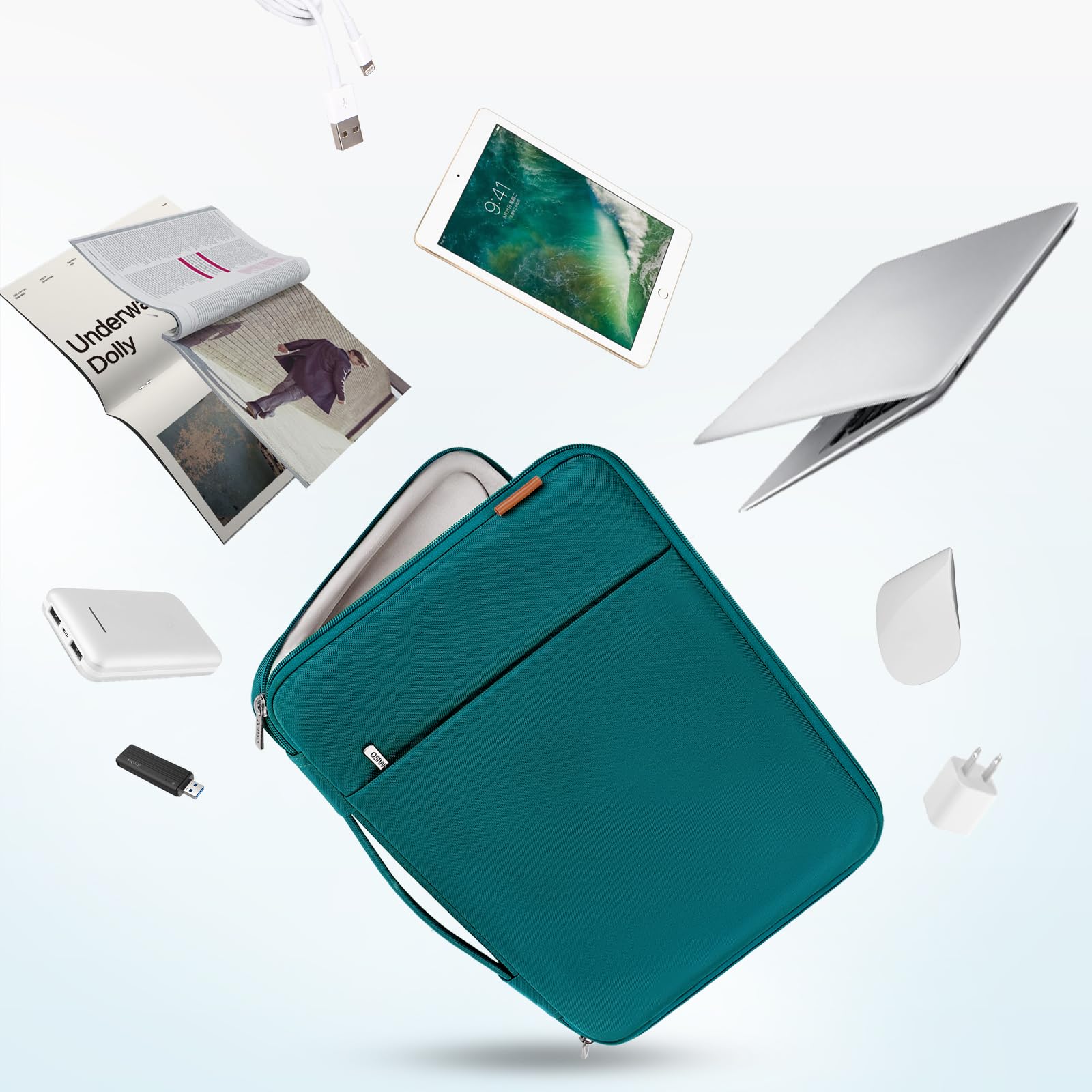 Domiso Laptop Sleeve 17,3 Pollici custodia laptop turchese impermeabile