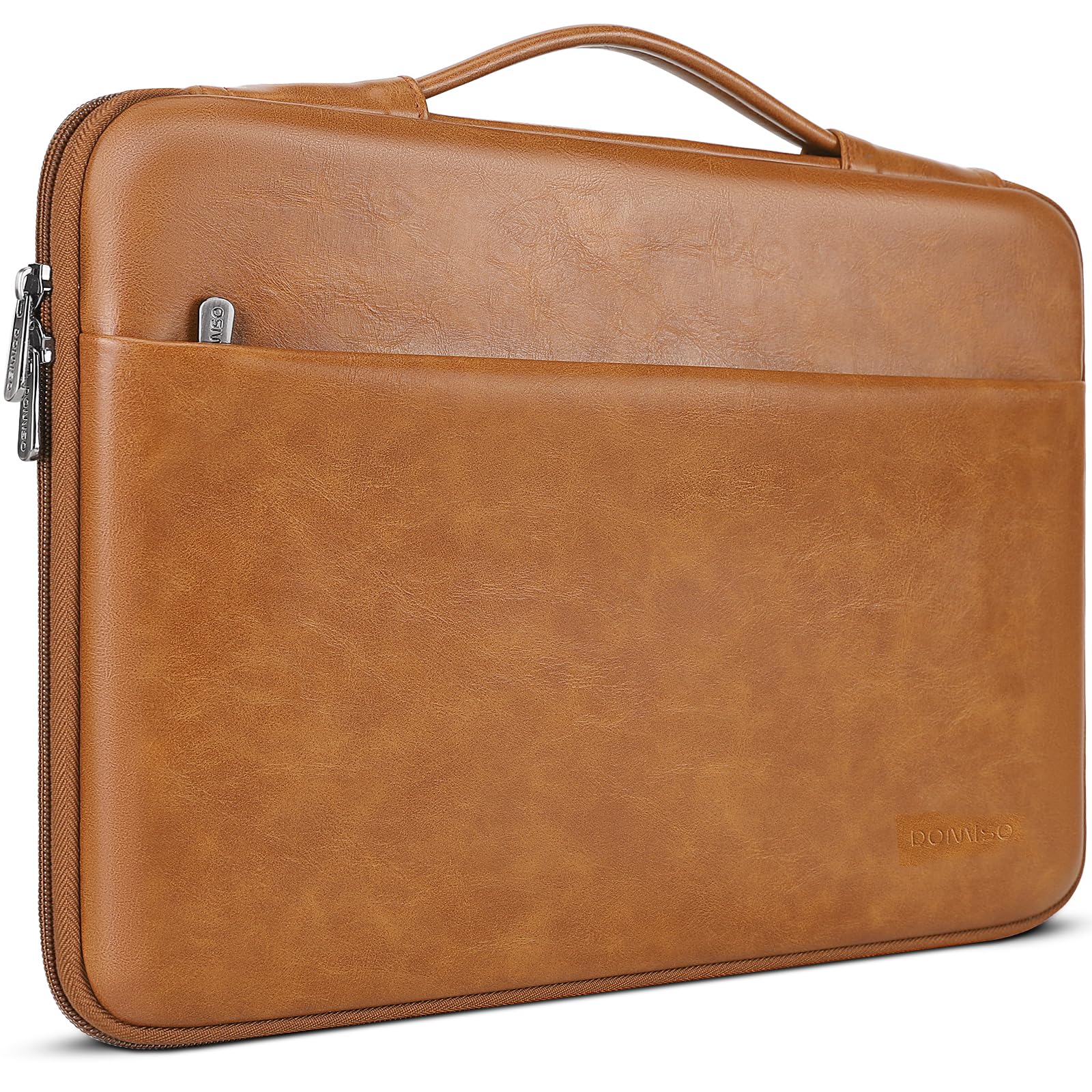 Domiso Laptop Sleeve 17,3 pollici custodia Marrone impermeabile PU