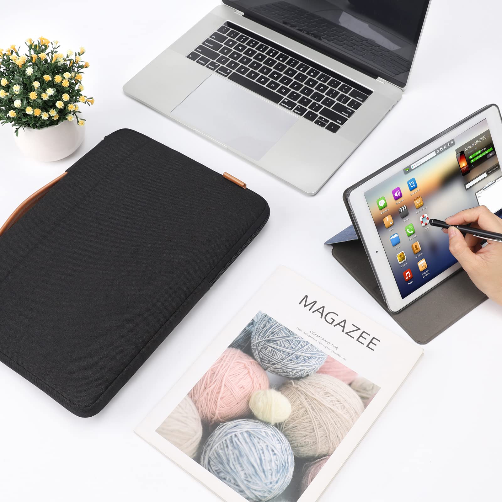 Domiso Laptop Sleeve 17,3 pollici custodia laptop Nero impermeabile