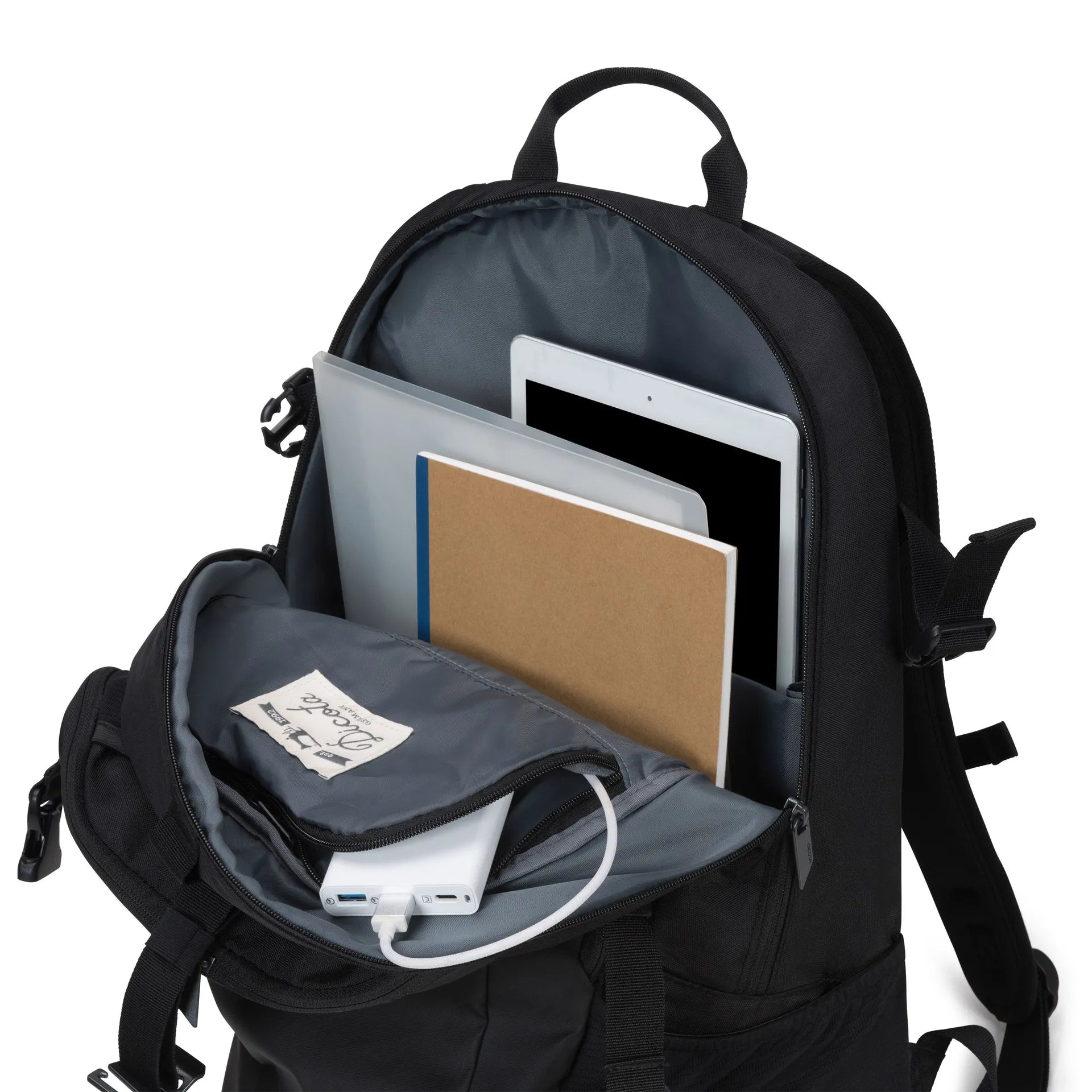 BASE XXO Backpacks GO 13-15.6 zaino nero per laptop con tasche organizzative
