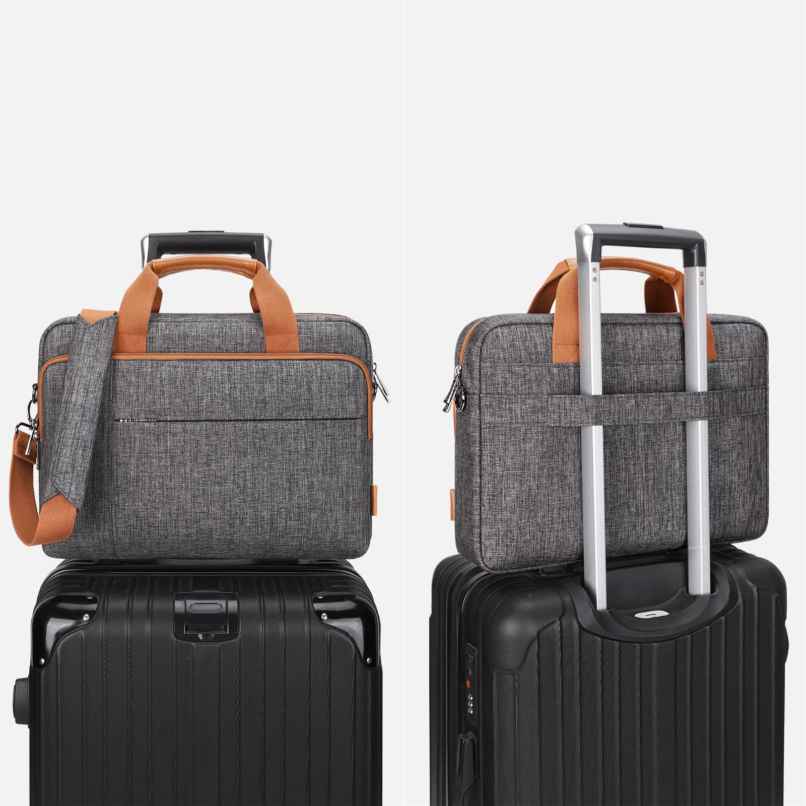 Domiso Laptop Briefcase 15,6 Pollici ventiquattrore laptop grigio scuro impermeabile