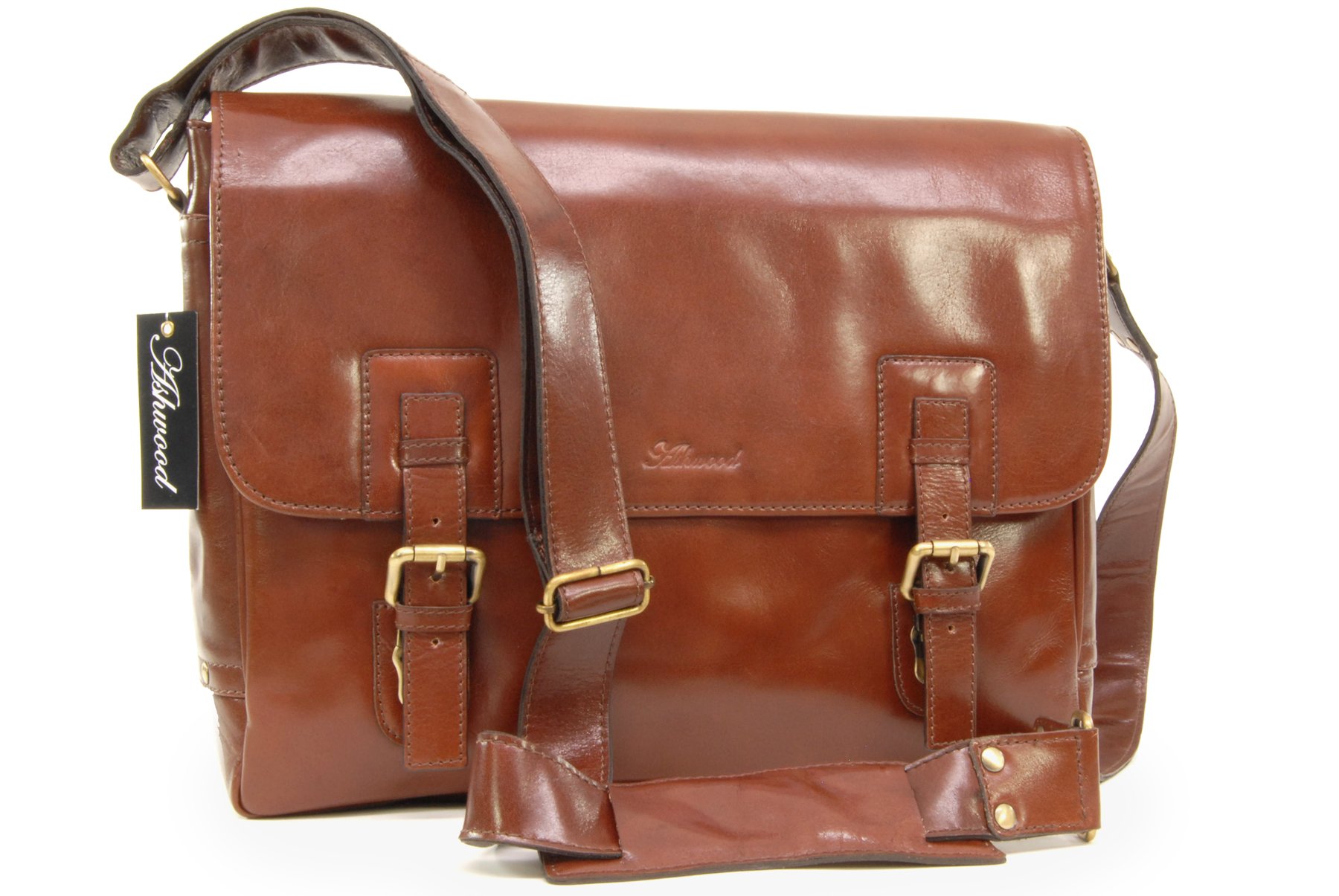 Ashwood Man Bags & Briefcases Jasper borsa messenger laptop in pelle