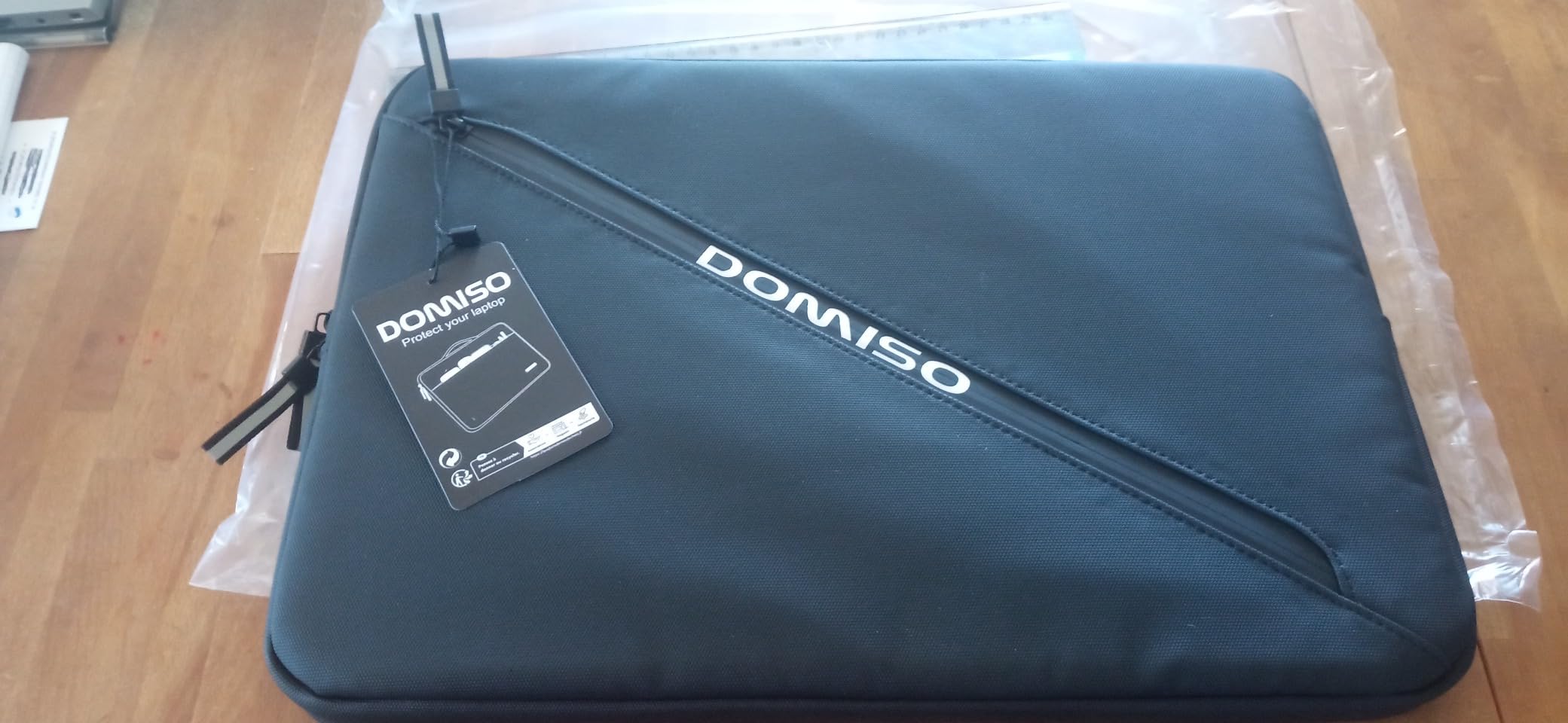 Domiso Laptop Sleeve 17,3 pollici custodia nera impermeabile
