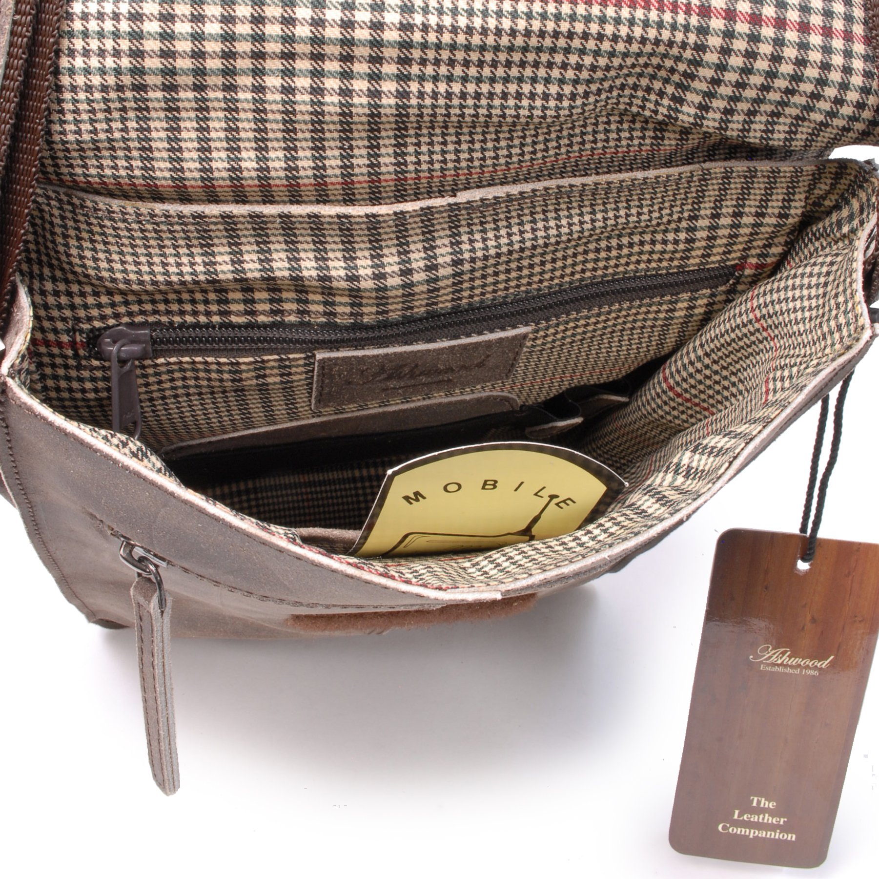 Ashwood Borse uomo e cartelle 8355-Ed borsa messenger A5 pelle vintage