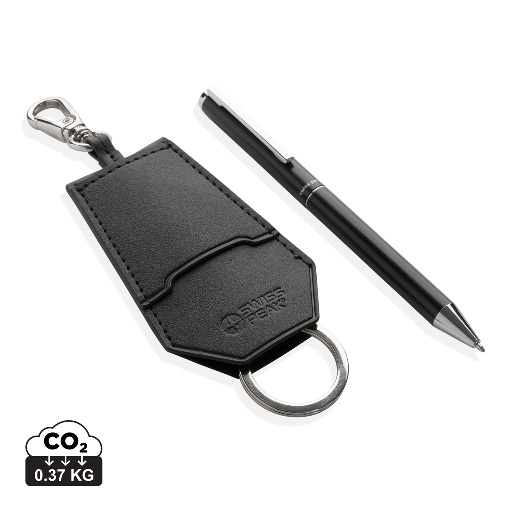 Swiss Peak Ufficio & Scrittura Tula set penna e portachiavi nero RCS