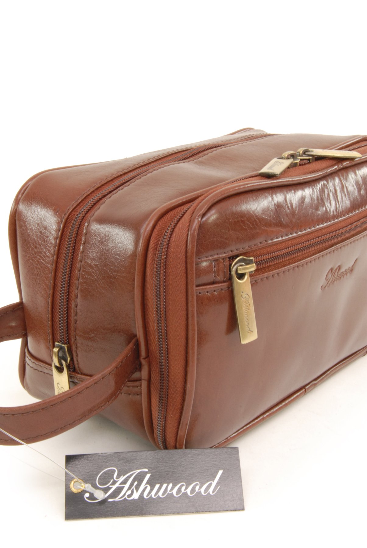Ashwood Washbags Primavera-estate 21 beauty case M in pelle
