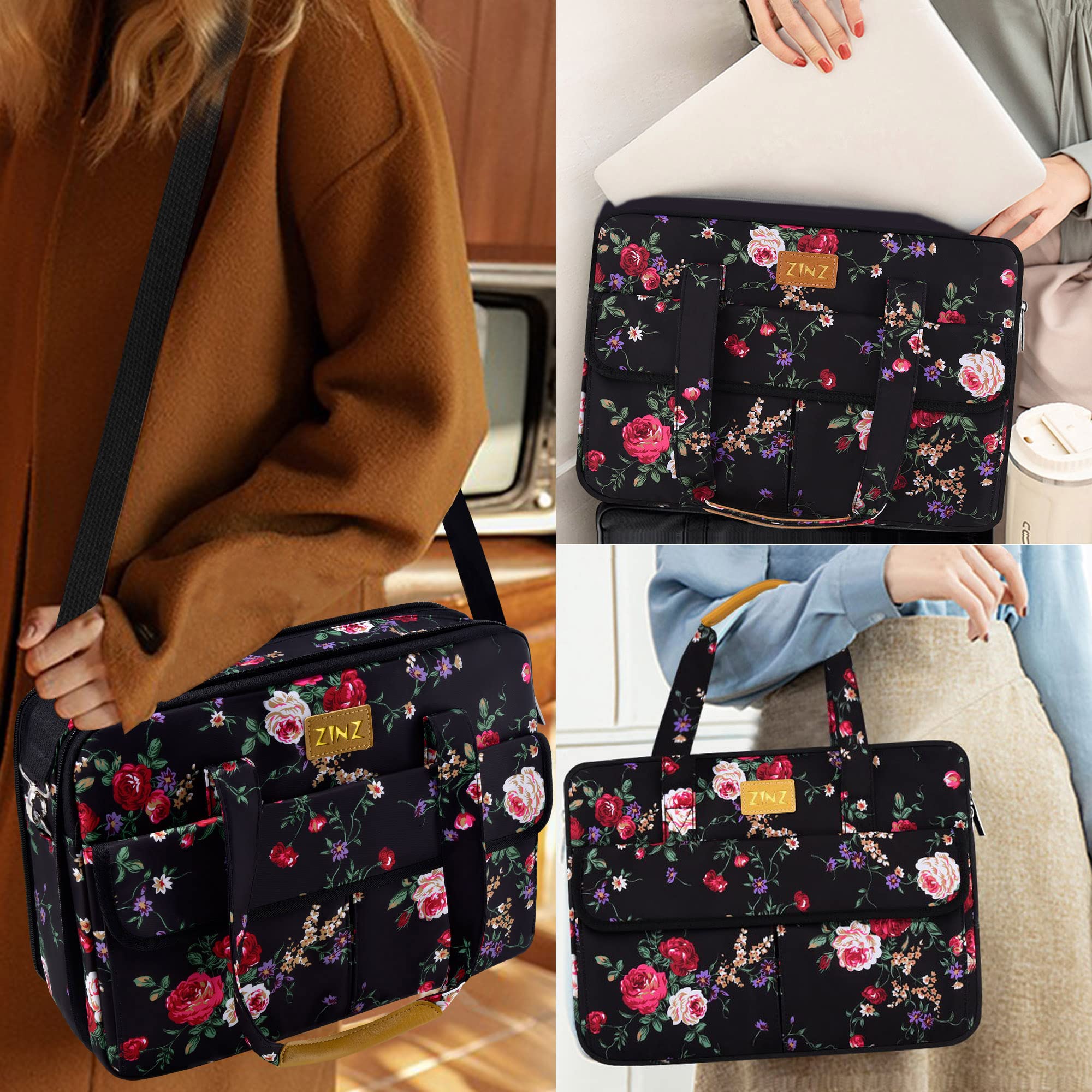 ZINZ Shoulder Bags borsa laptop 14-15″ 3,7-10,3 L espandibile