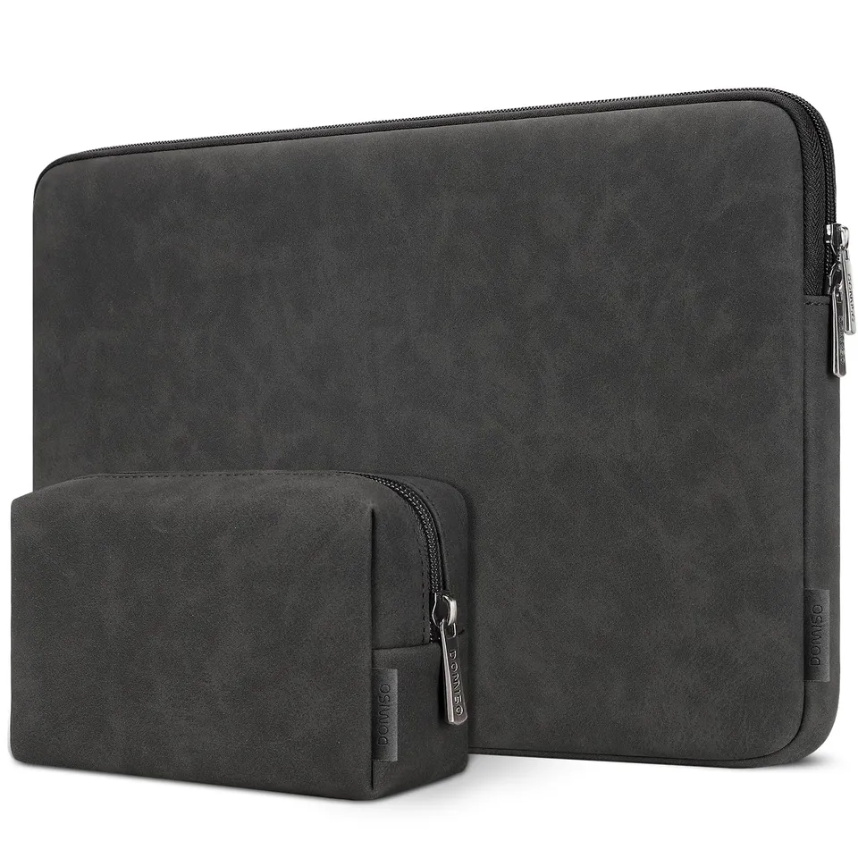 DOMISO Laptop Sleeve 13,3 pollici custodia laptop nera impermeabile