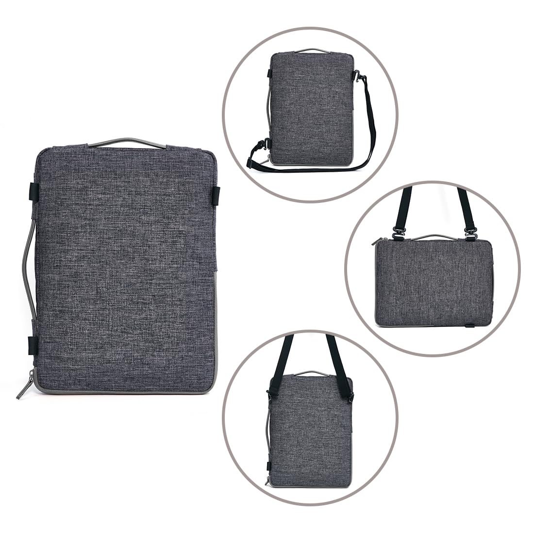 Domiso Laptop Sleeve 14 Pollici custodia laptop grigia impermeabile