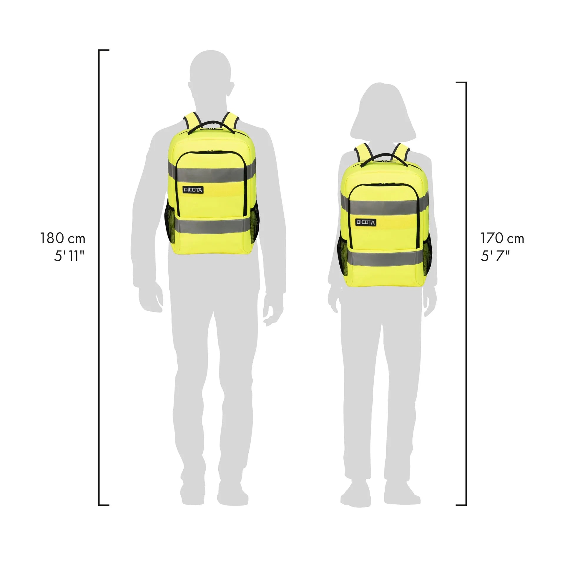 BASE XXO Zaini HI-VIS Base zaino 24 L giallo in PET riciclato