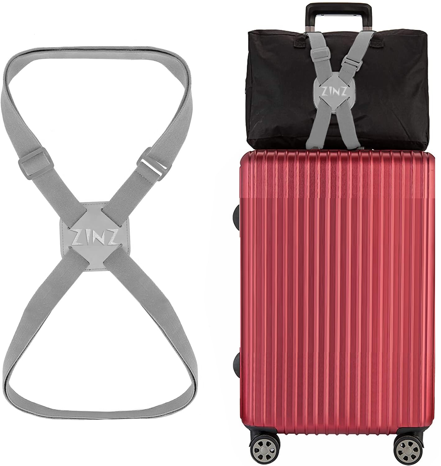 ZINZ Luggage Straps Cintura Elastica Regolabile cinghia valigia Arancia US