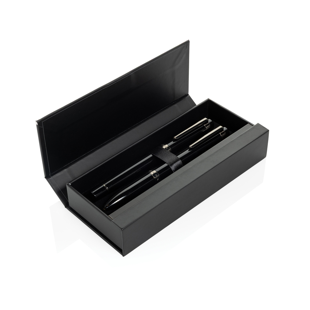 Swiss Peak Ufficio & Scrittura OSLO Deluxe set di penne in acciaio nero RCS