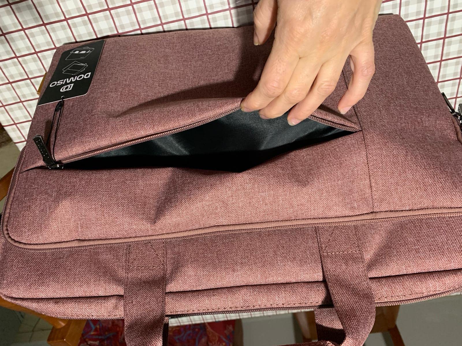 Domiso Laptop Briefcase 17,3 pollici borsa laptop Rosa impermeabile