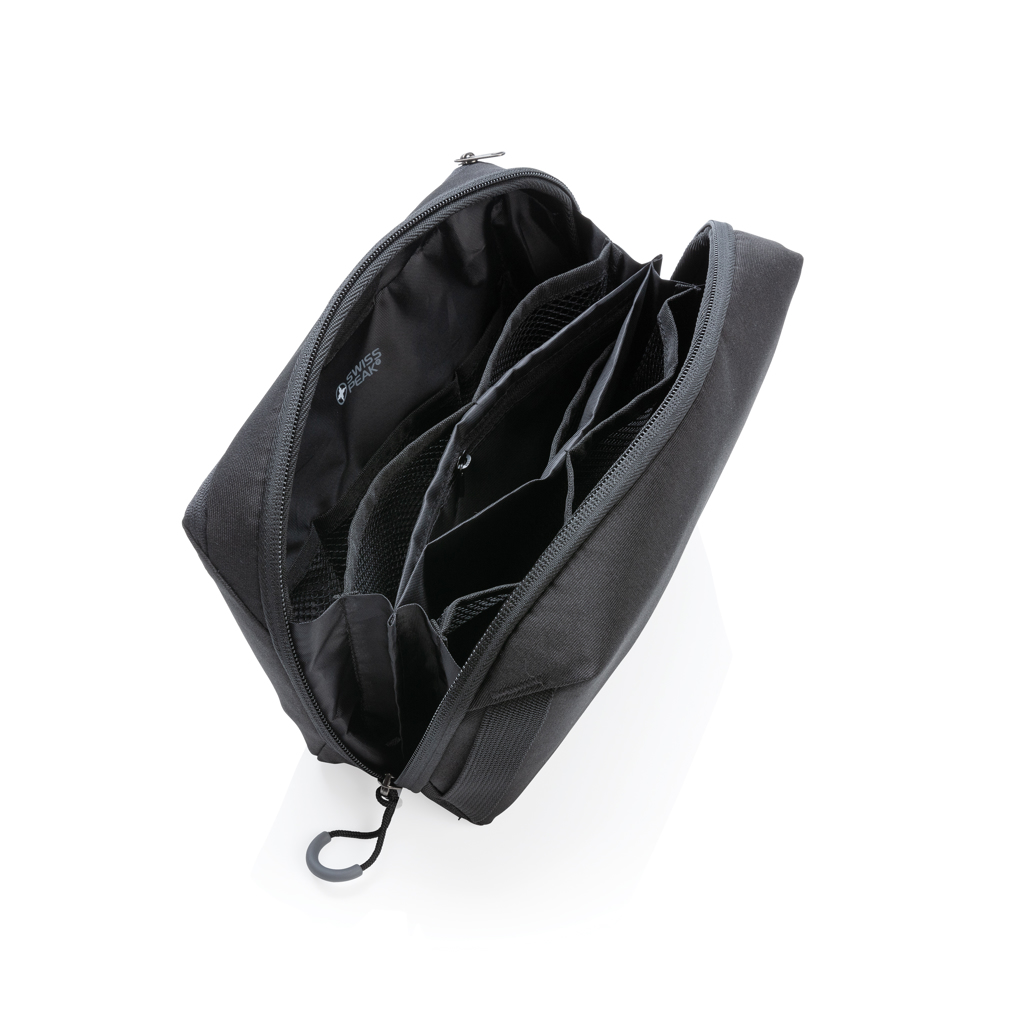 Swiss Peak Tech custodia tecnica AWARE™ nera per cavi riciclata