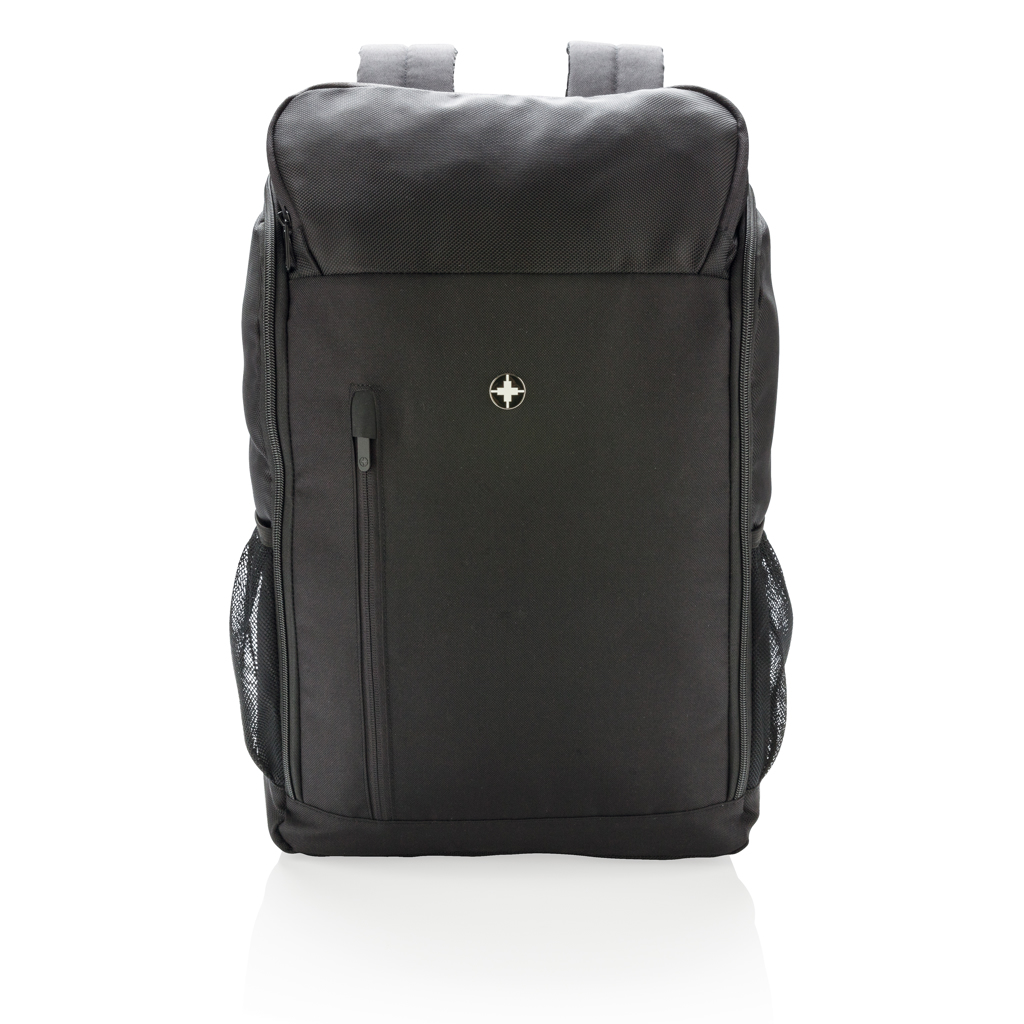 Swiss Peak Zaini Easy Access zaino PC 15,6″ nero riciclato