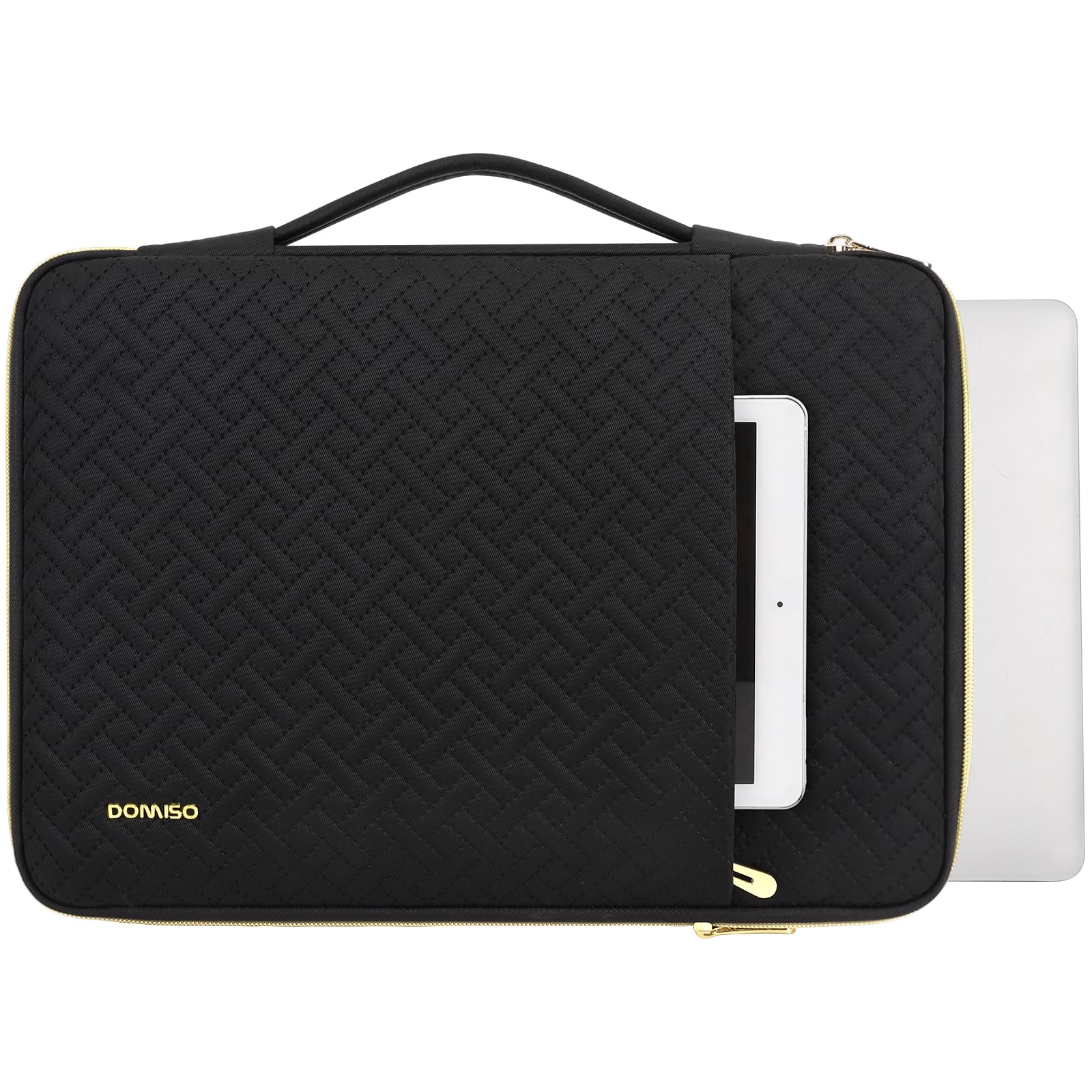 Domiso Laptop Sleeve 17,3 pollici custodia laptop nera impermeabile